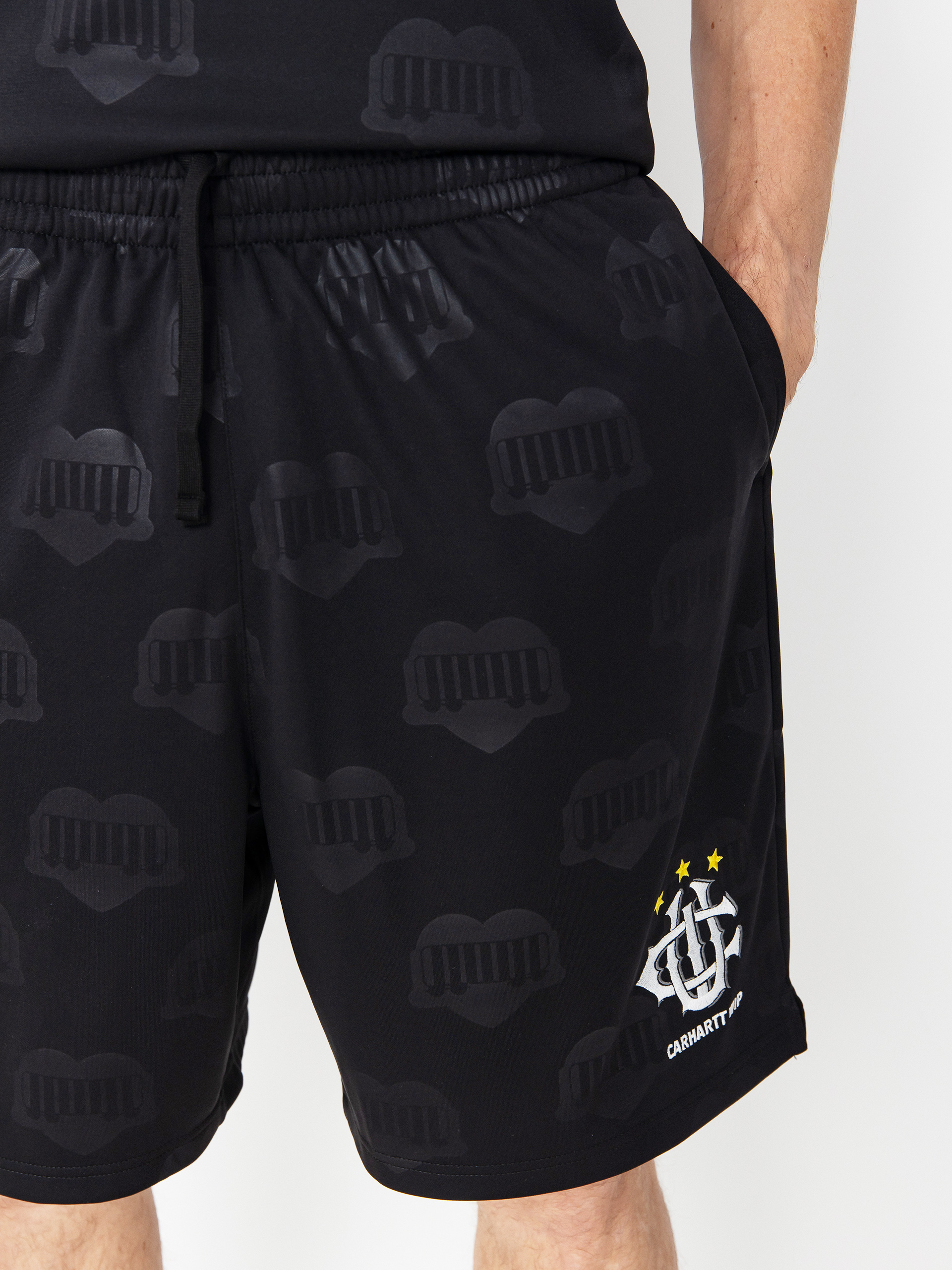 Rövidnadrág Carhartt WIP Hartts Football (heart train jacquard/black)