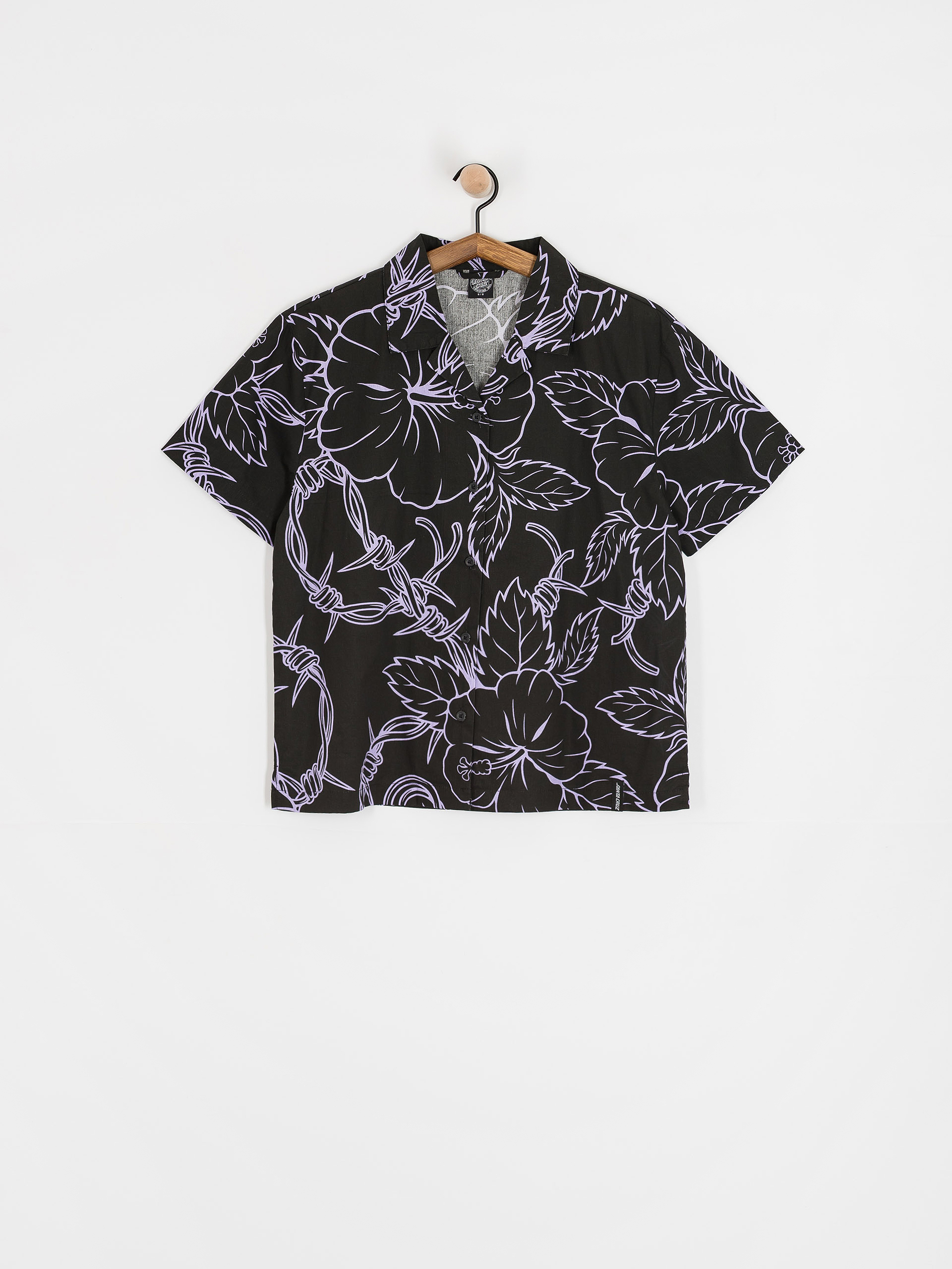 Santa Cruz Mono Cabana Shirt Wmn Ing (black/lavender)