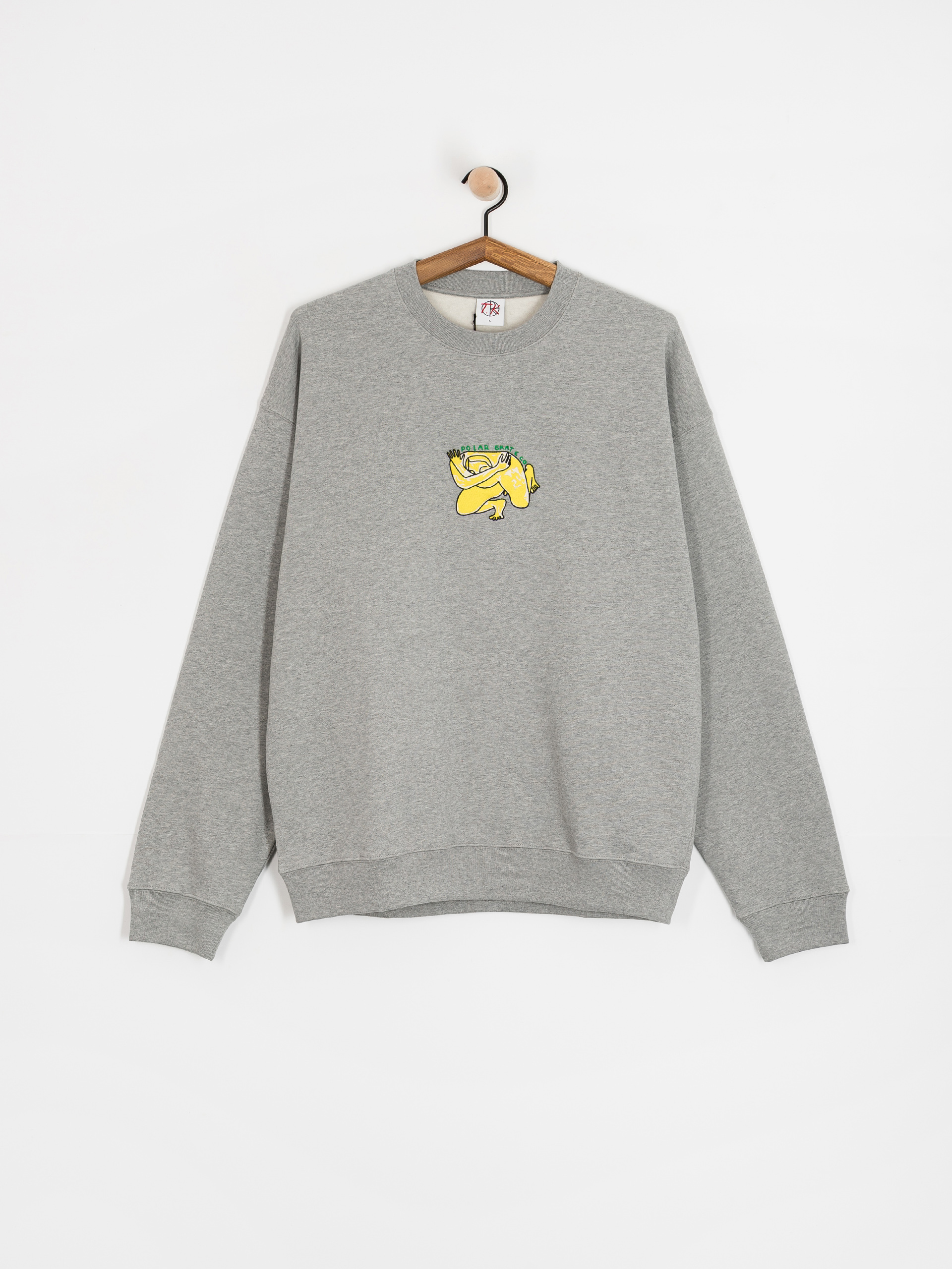 Polar Skate Dave Crewneck Shy Bow Pulóver (heather grey)