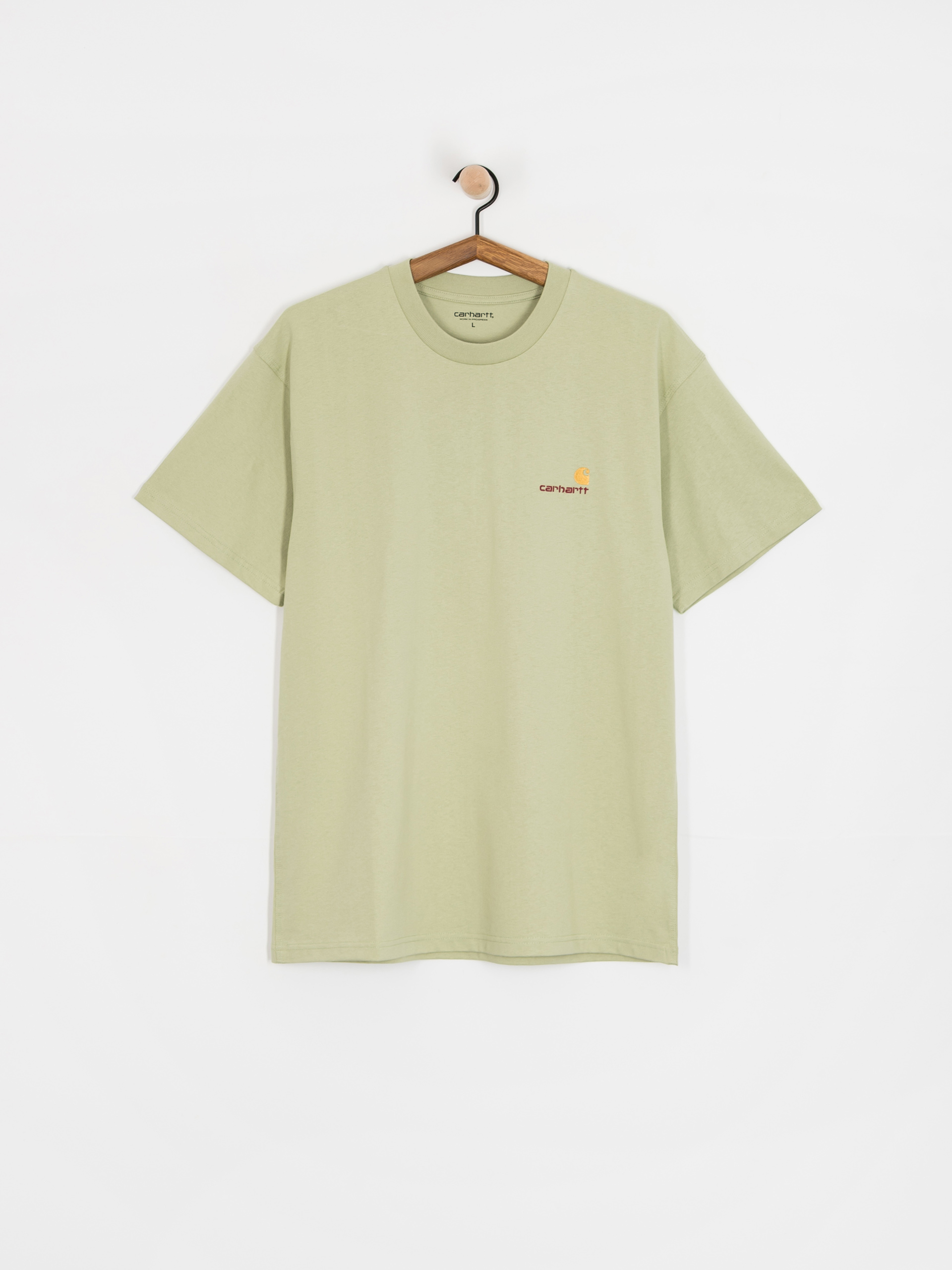 Carhartt WIP American Script Póló (pale olive)