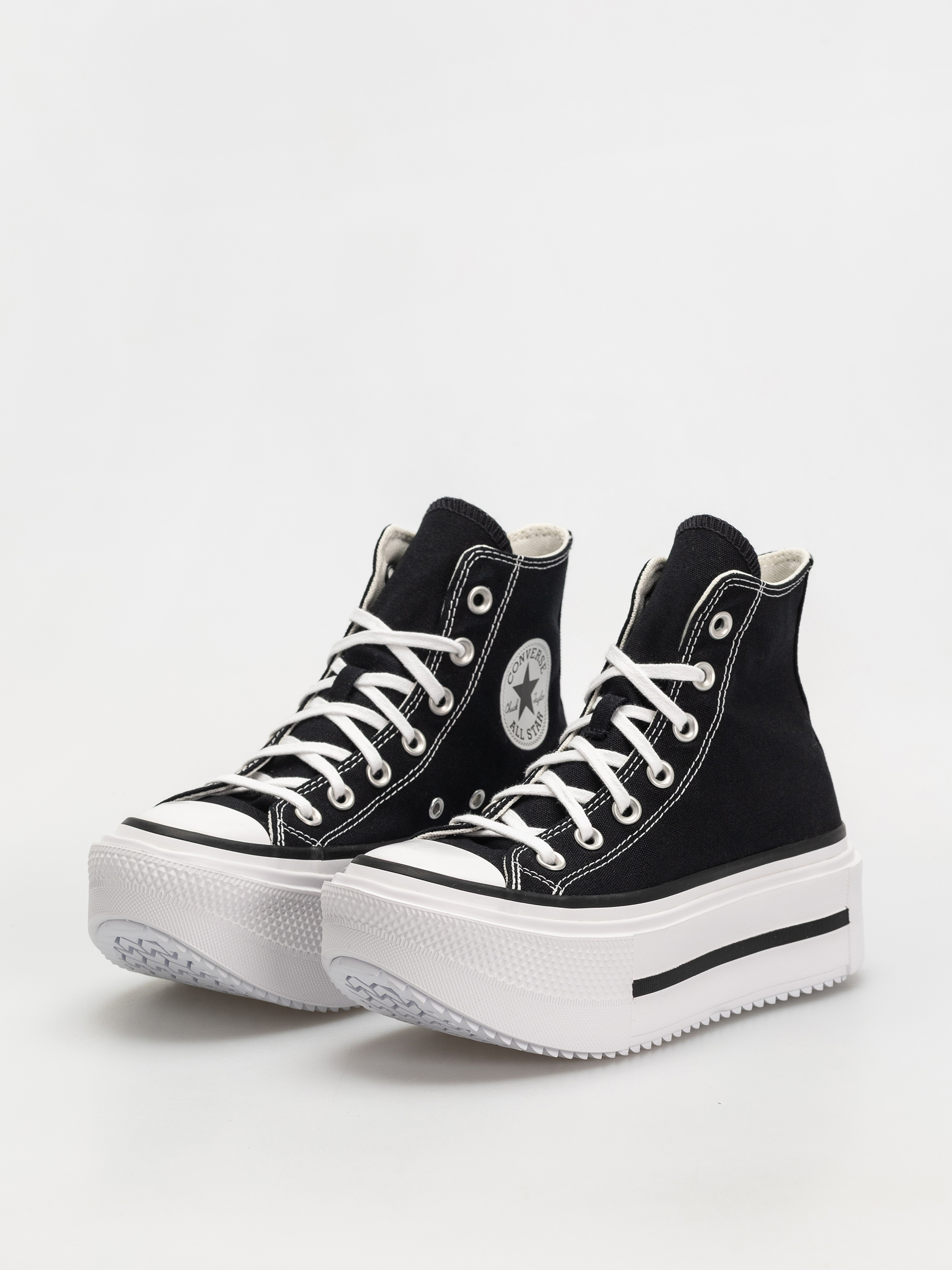 Converse Chuck Taylor All Star Lift Double Stack Hi Tornacipők (black/white/black)