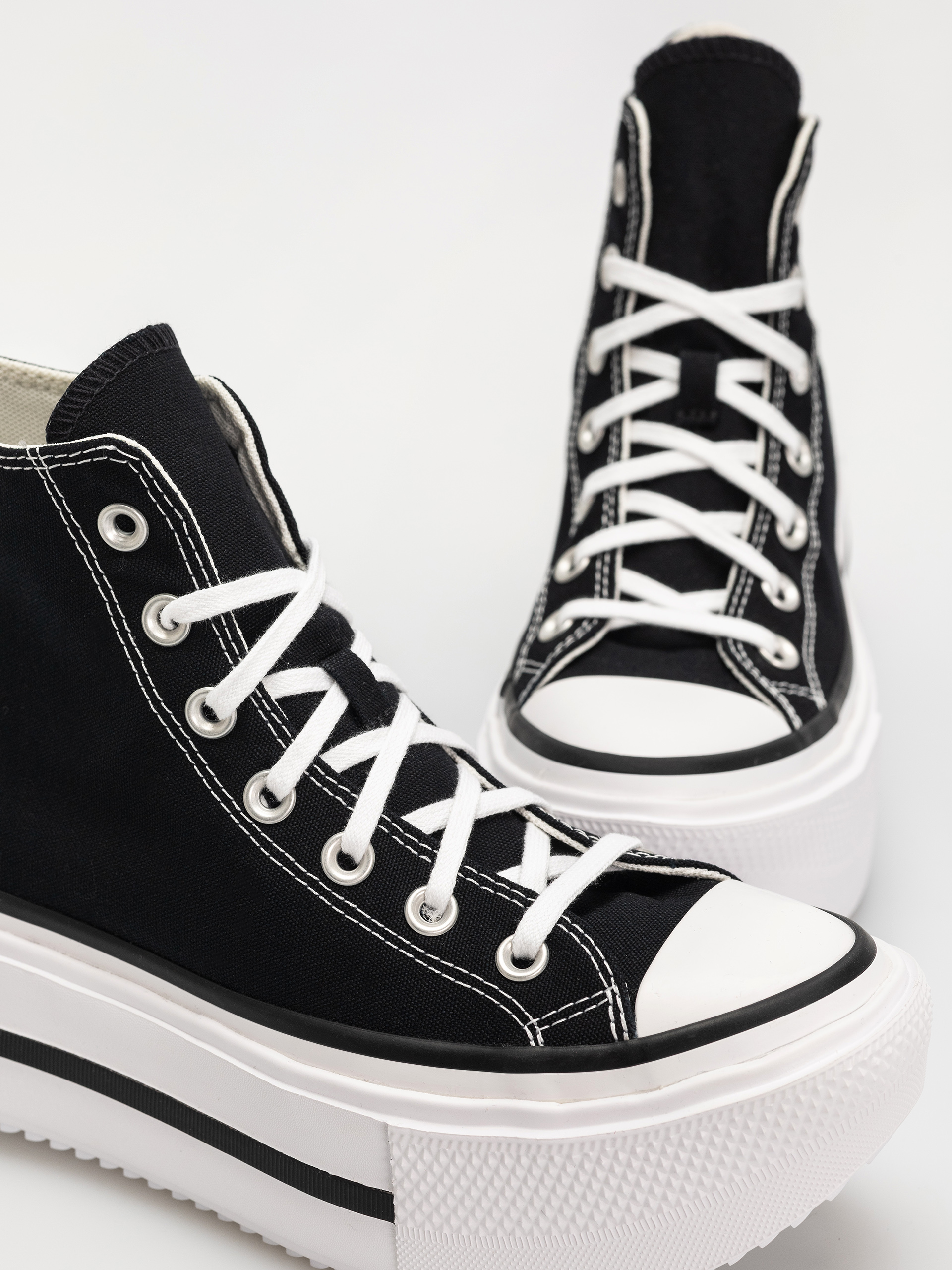 Converse Chuck Taylor All Star Lift Double Stack Hi Tornacipők (black/white/black)