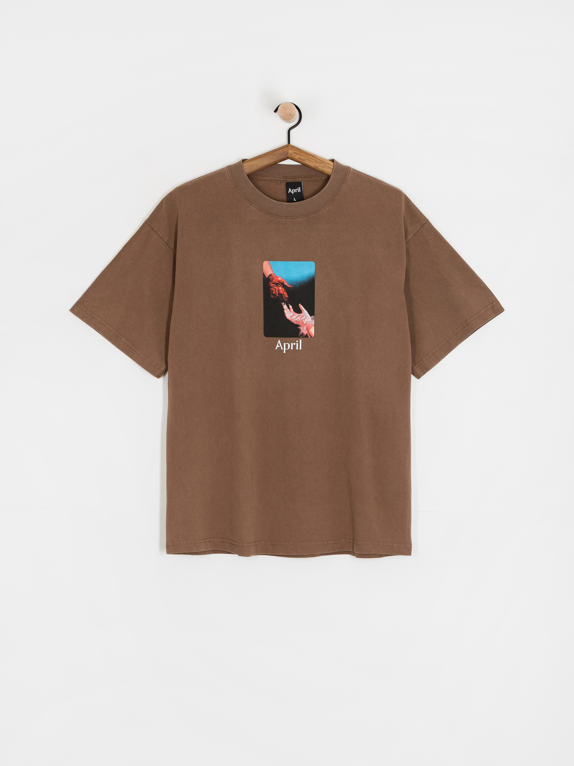 April Skateboards Material Póló (washed brown)