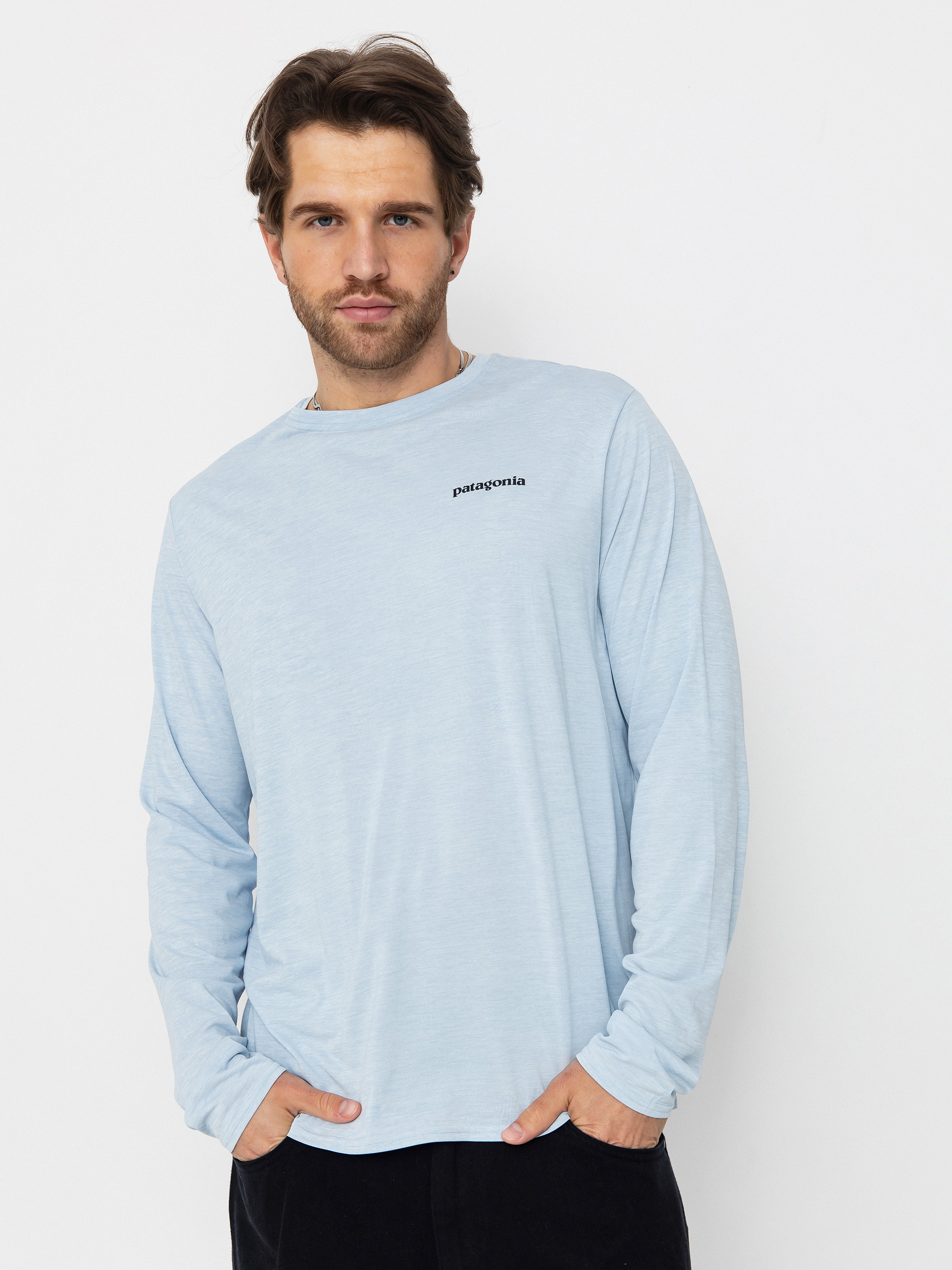 Hosszú ujjú felső Patagonia Cap Cool Daily Graphic (fitz roy trout/fleck blue)