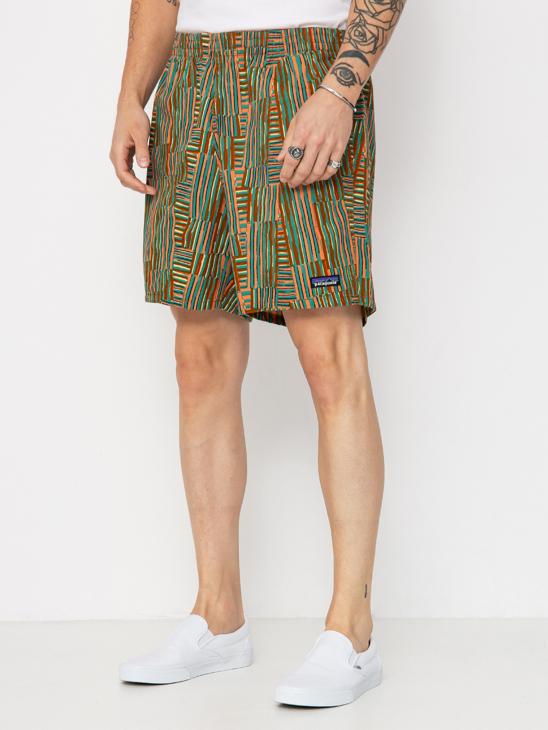 Rövidnadrág Patagonia Funhoggers (quilty fitz/heartleaf green)