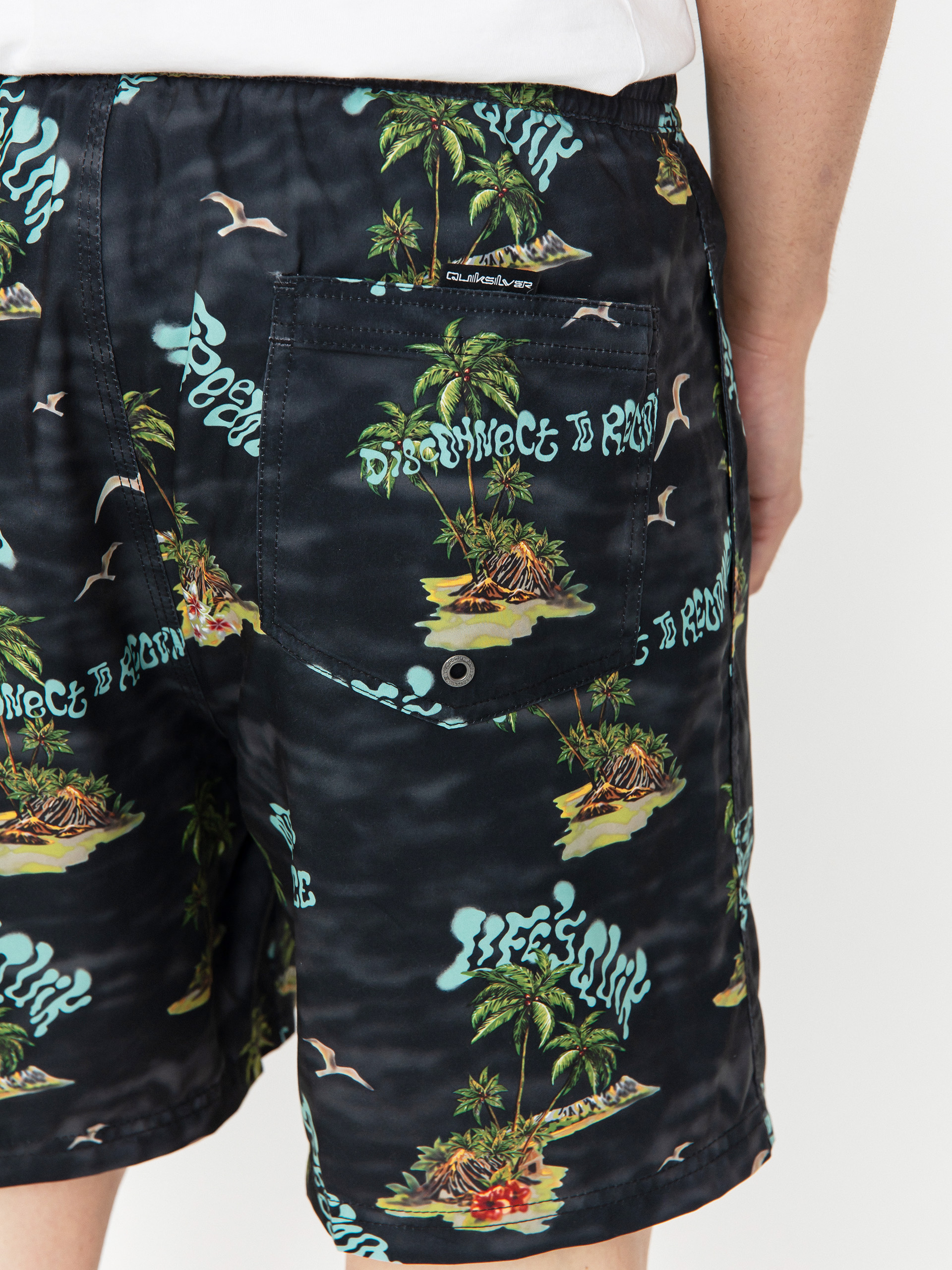 Rövidnadrág Quiksilver Everyday Straight Volley 17 (black naturama)