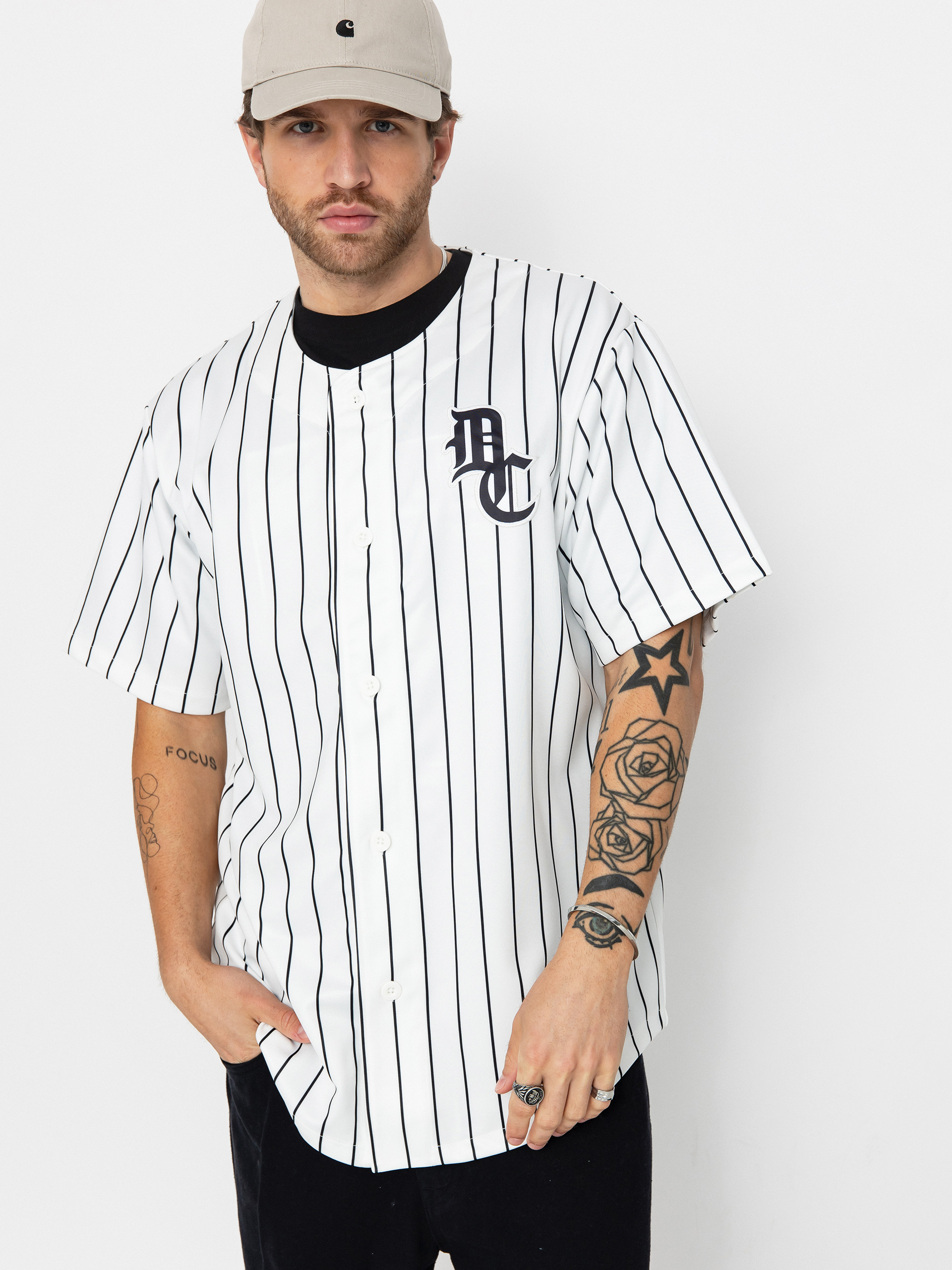 DC Slugger Jersey Póló (white pinstripe)