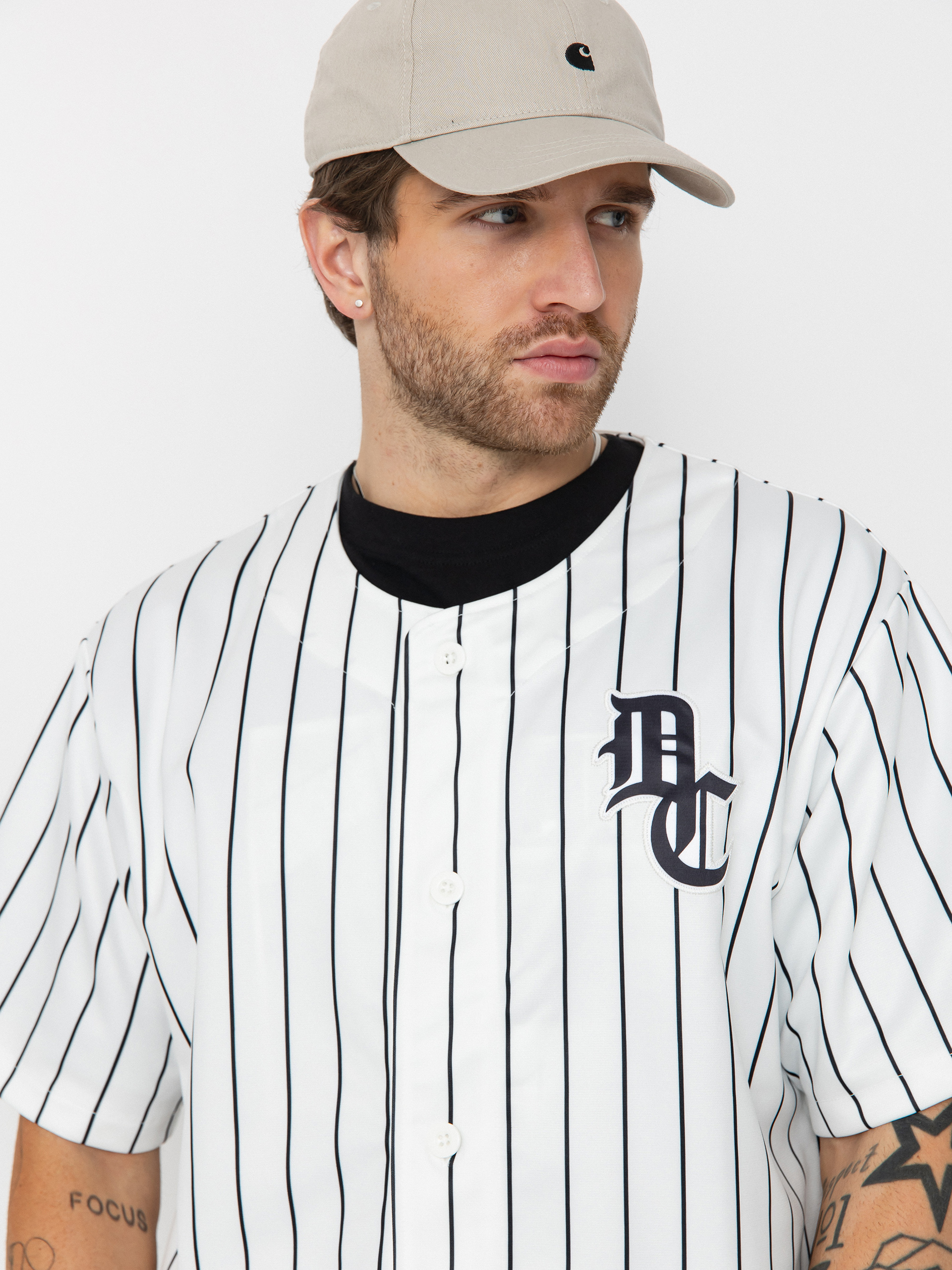 DC Slugger Jersey Póló (white pinstripe)
