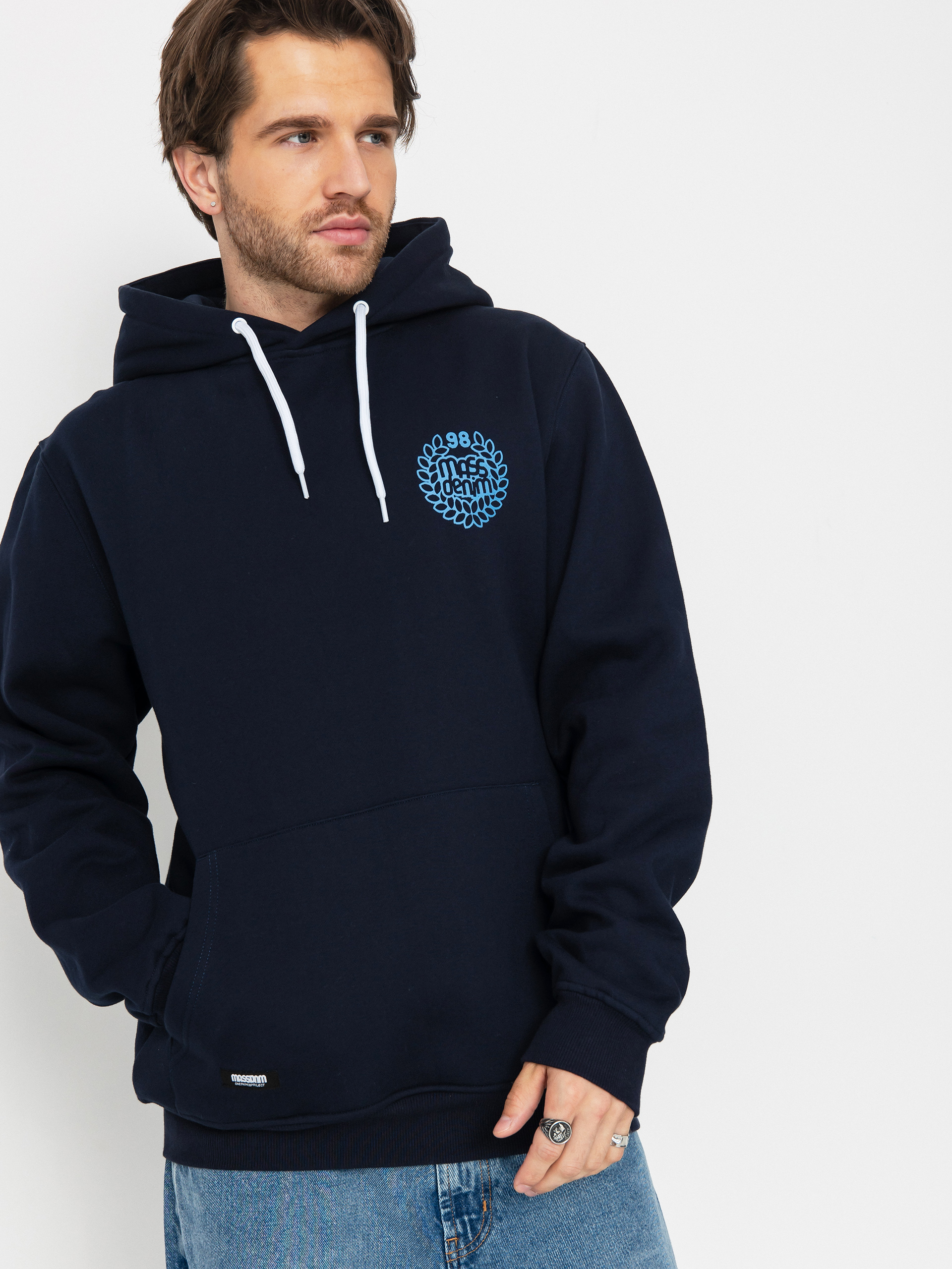 MassDnm Base Back HD Kapucnis pulóver (navy)