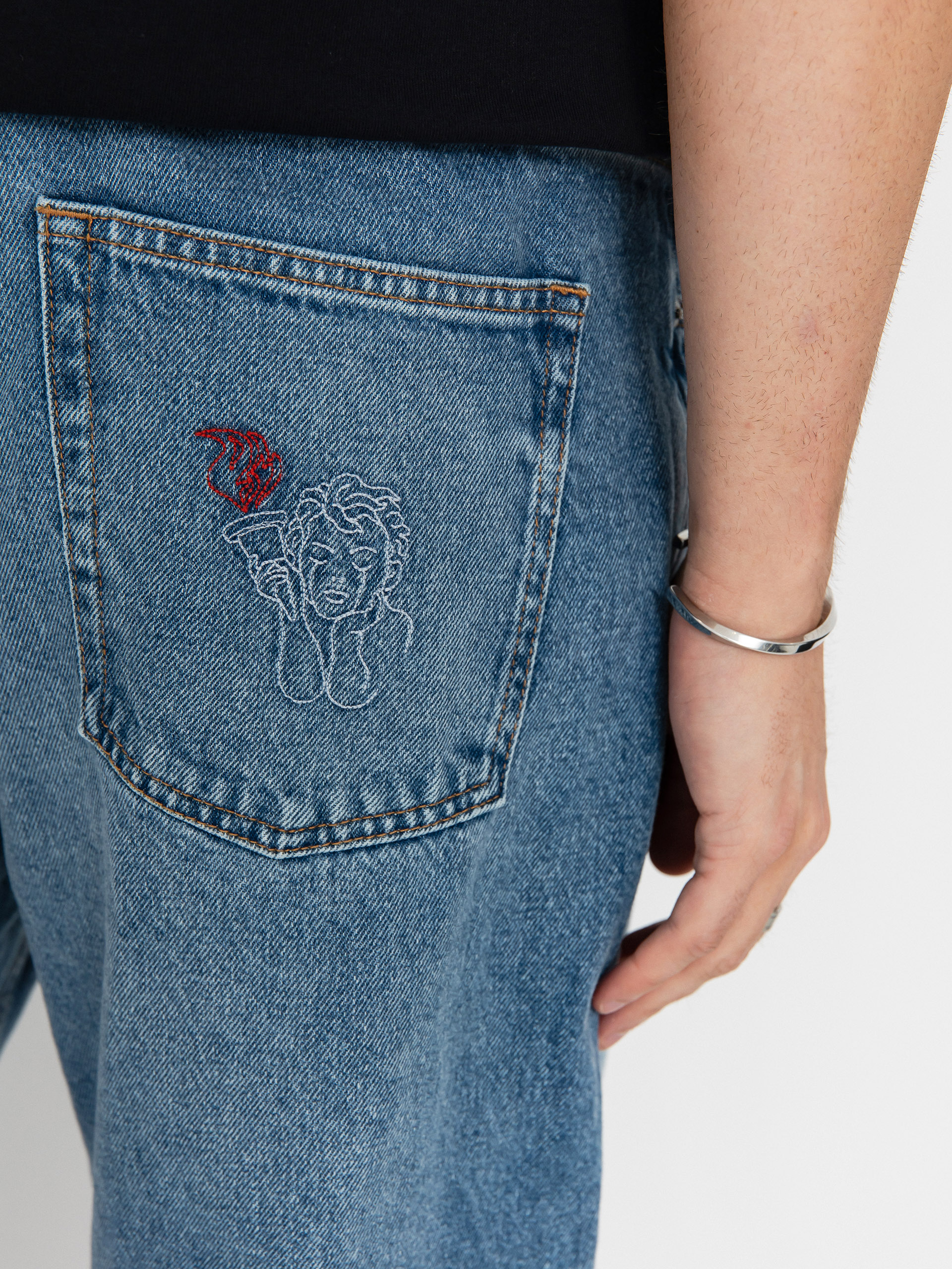 Beyond Medals Loose Jeans Kisnadrág (blue)