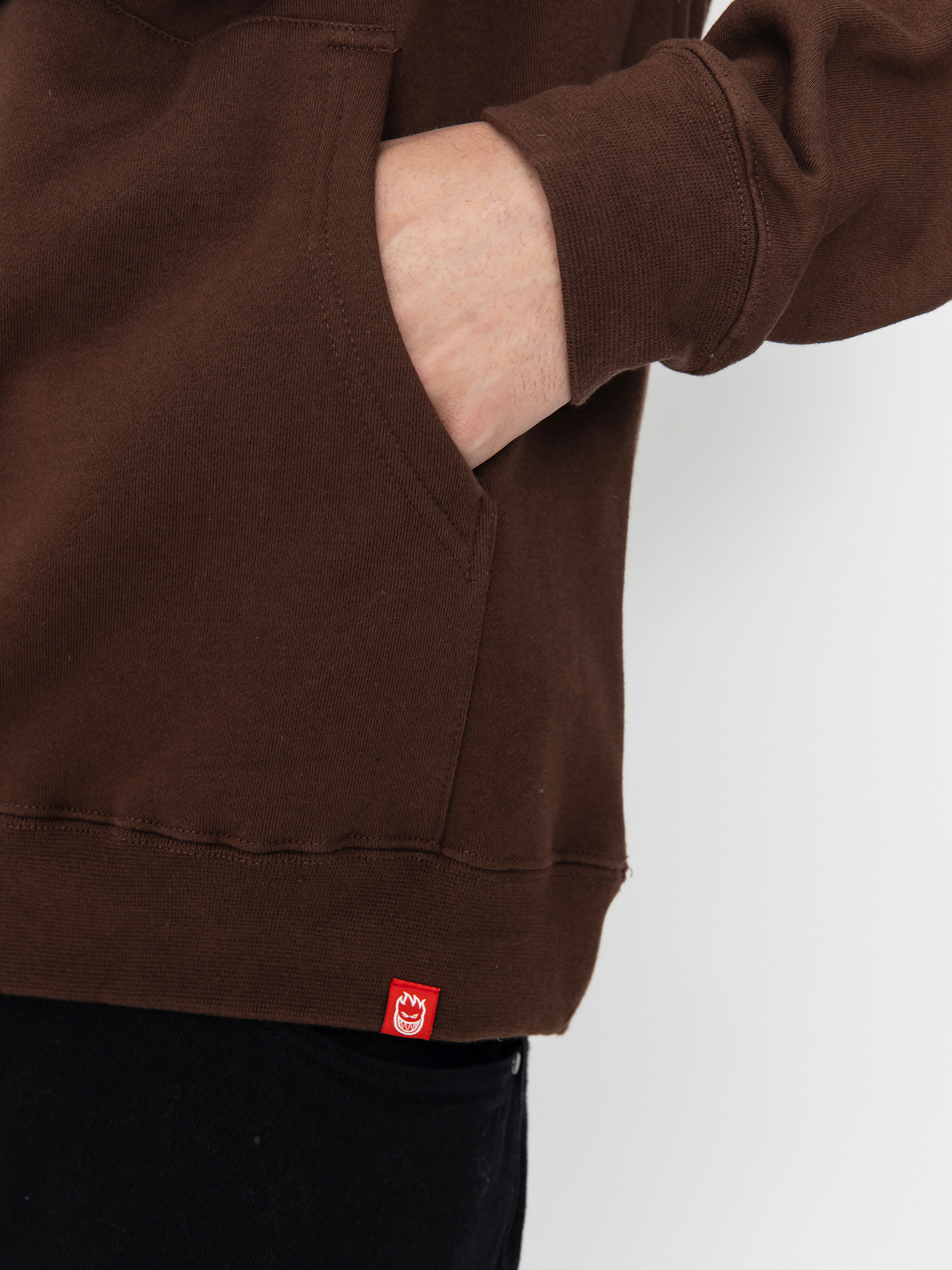 Spitfire Classic Swirl HD Kapucnis pulóver (brown w/gold prints)