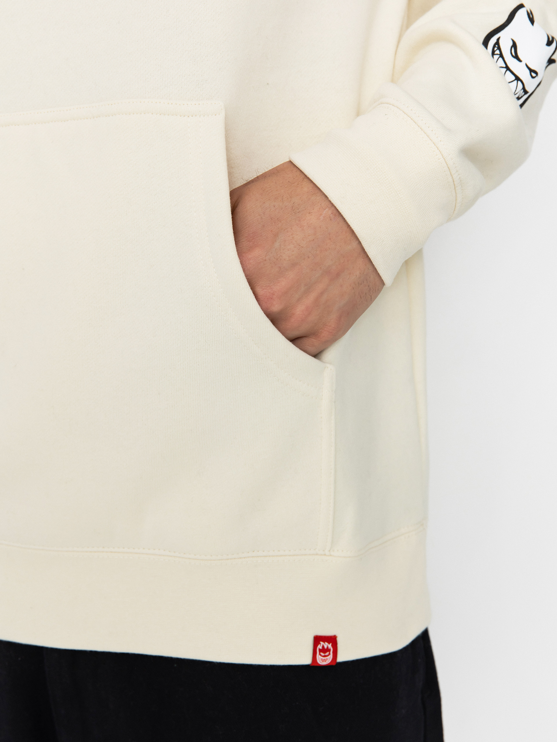 Spitfire Classic 87 Bighead Fill Sleeve HD Kapucnis pulóver (bone w/black&white prints)