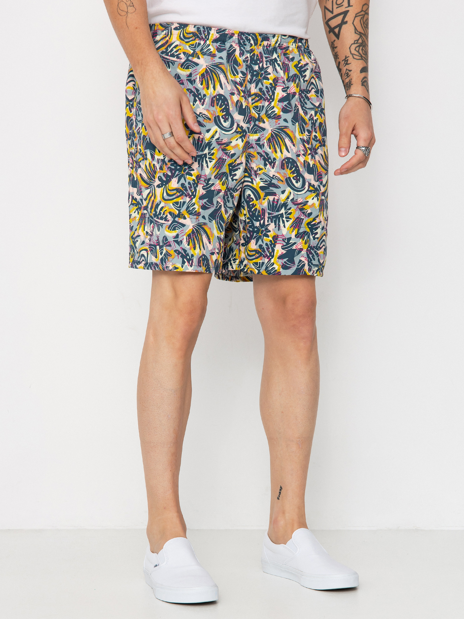 Rövidnadrág Patagonia Baggies Longs 7in (wild botanist/tidal teal)