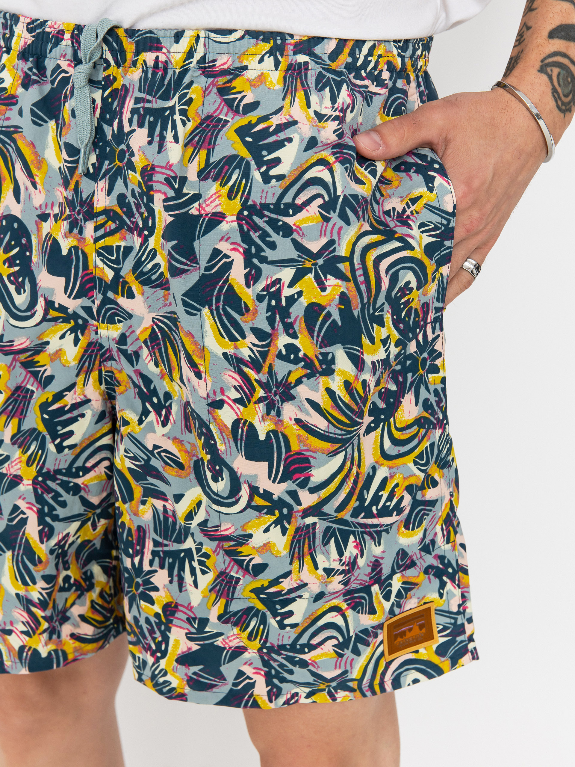 Rövidnadrág Patagonia Baggies Longs 7in (wild botanist/tidal teal)