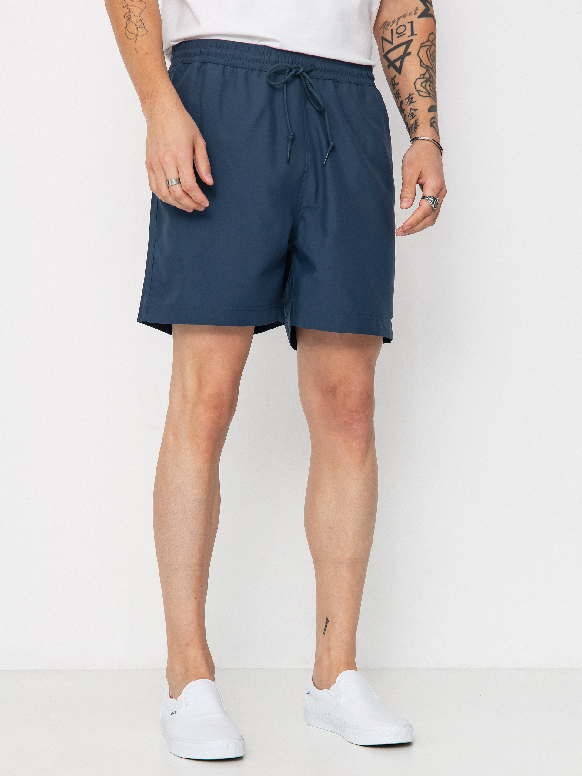 Rövidnadrág Carhartt WIP Chase Swim (dusky blue/gold)