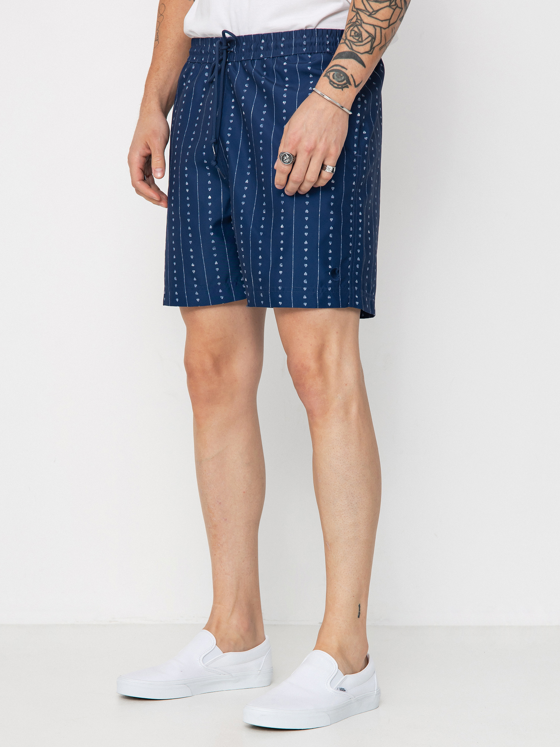 Ru00f6vidnadru00e1g Carhartt WIP Chase Swim (heart c pinstripe/ink/natural)