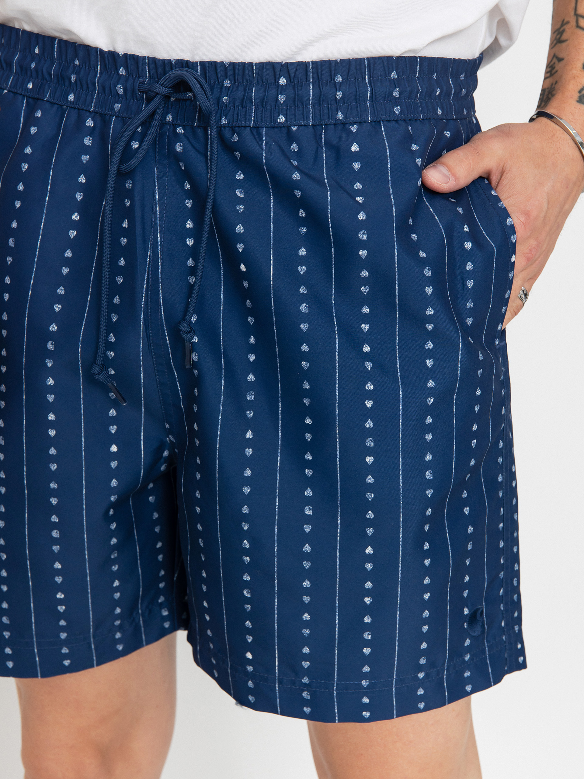 Rövidnadrág Carhartt WIP Chase Swim (heart c pinstripe/ink/natural)