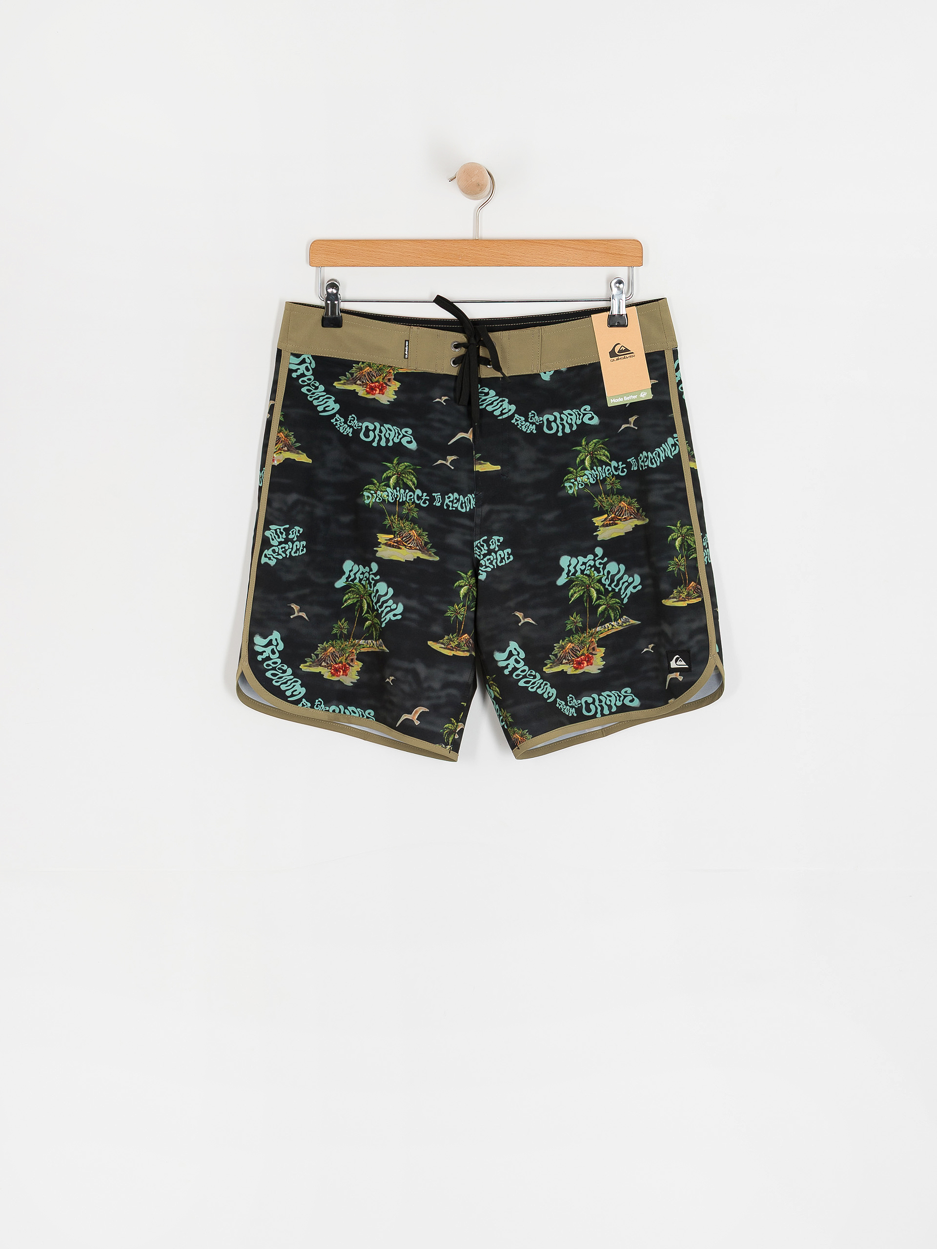 Quiksilver Surfsilk Scallop 18 Boardshort (black naturama)