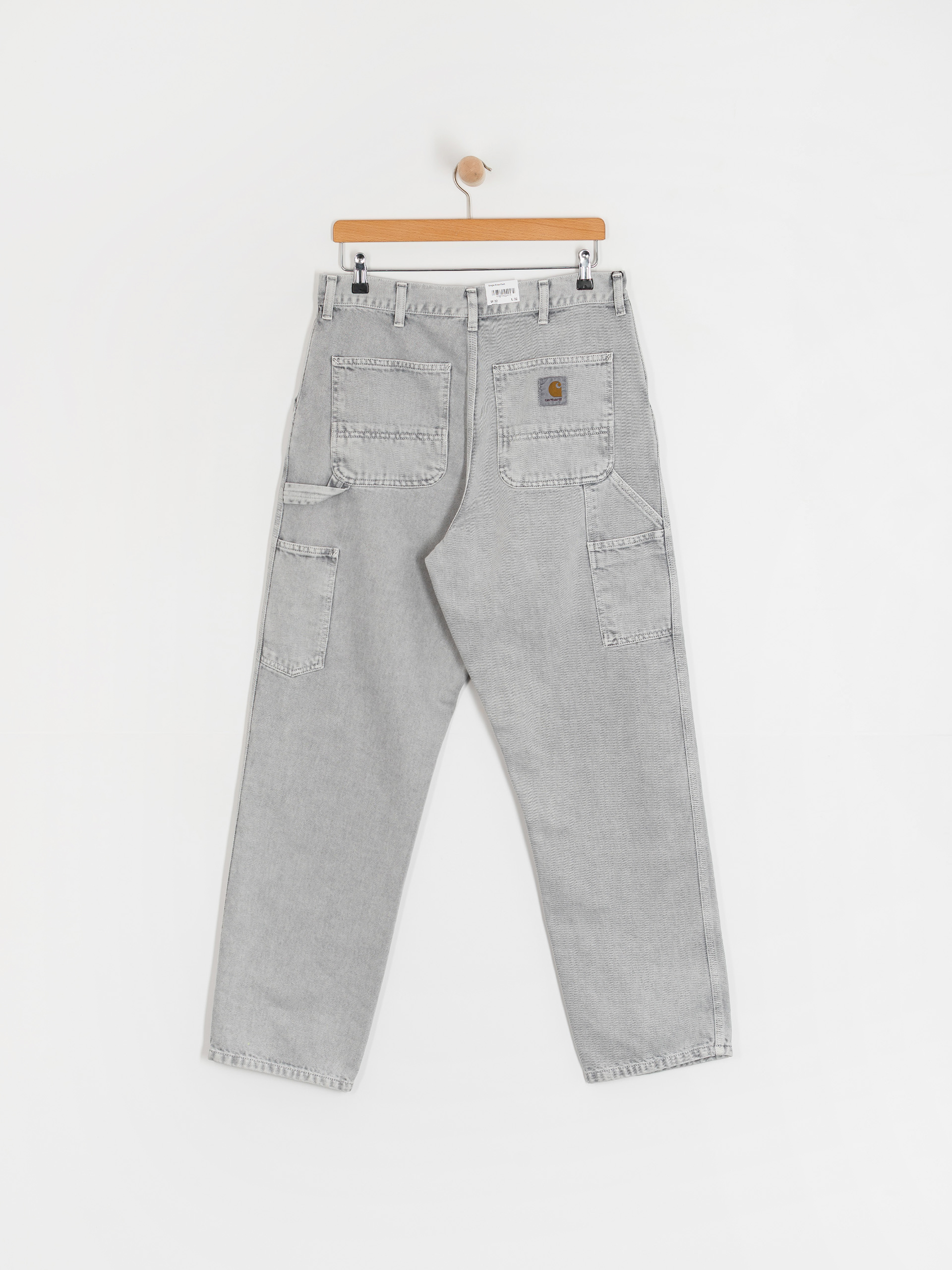 Carhartt WIP Single Knee Kisnadrág (black/chalk wash)