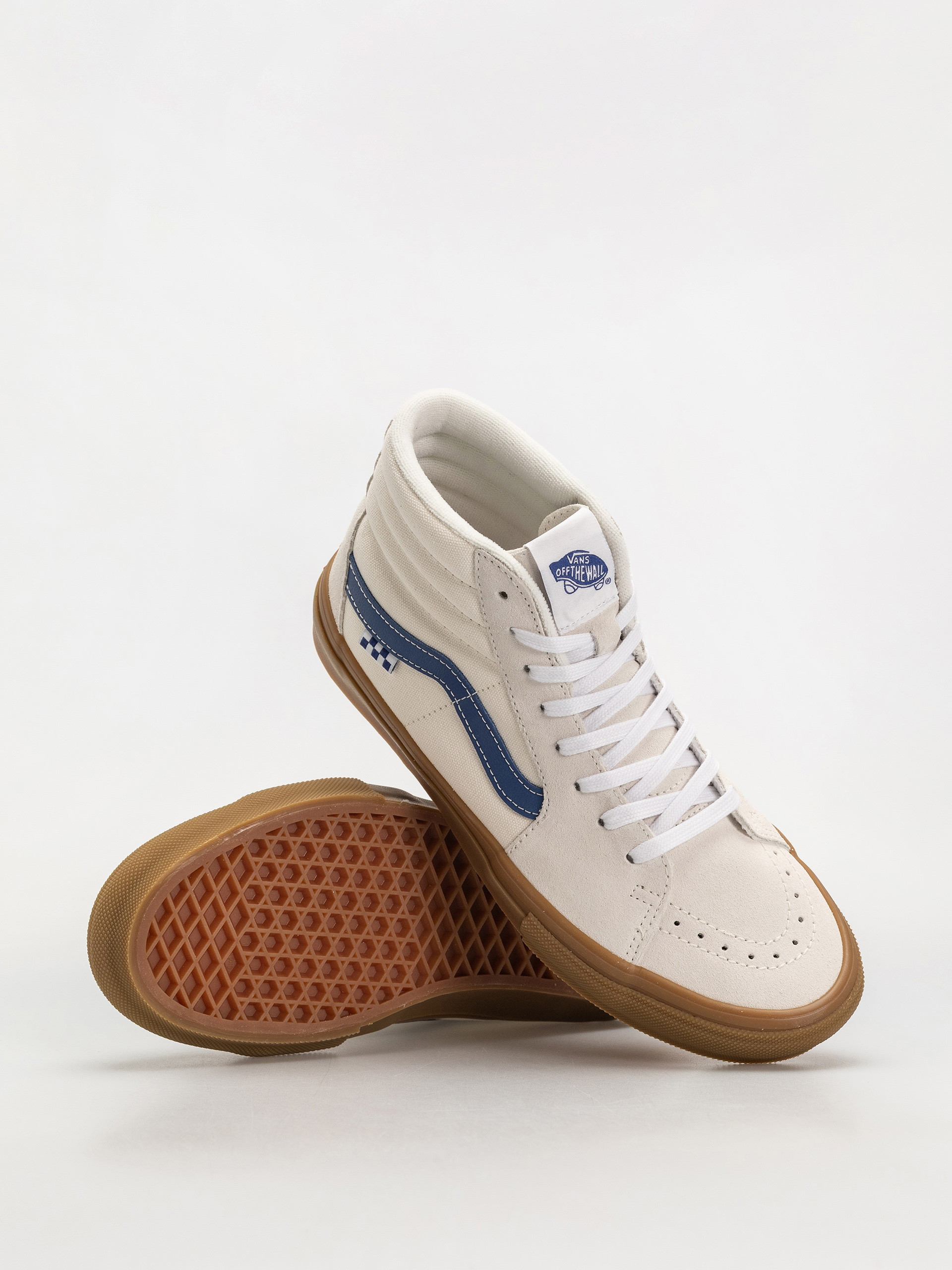 Vans Skate Sk8 Hi Cipők (marshmallow/blue/gum)