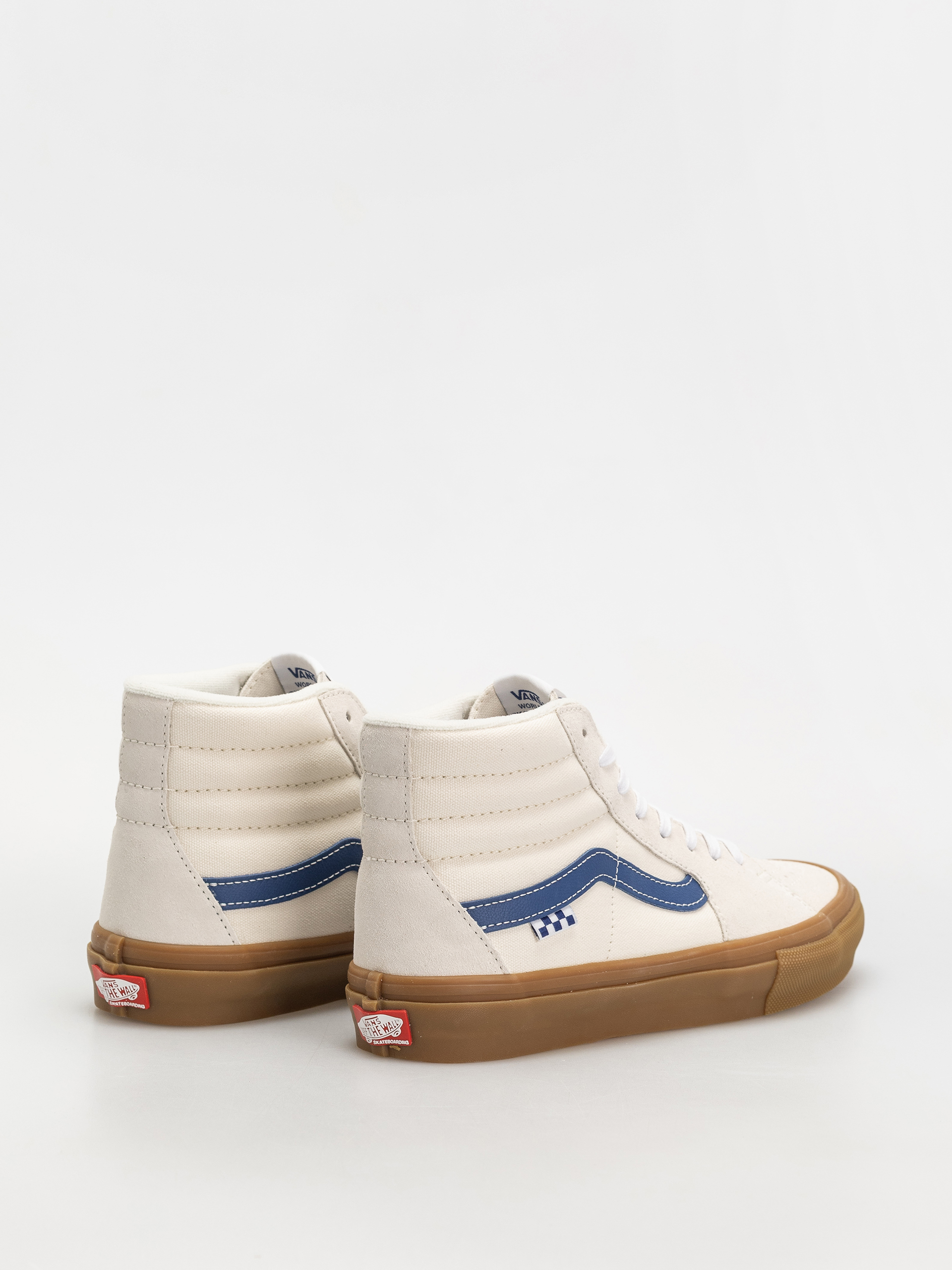 Vans Skate Sk8 Hi Cipők (marshmallow/blue/gum)