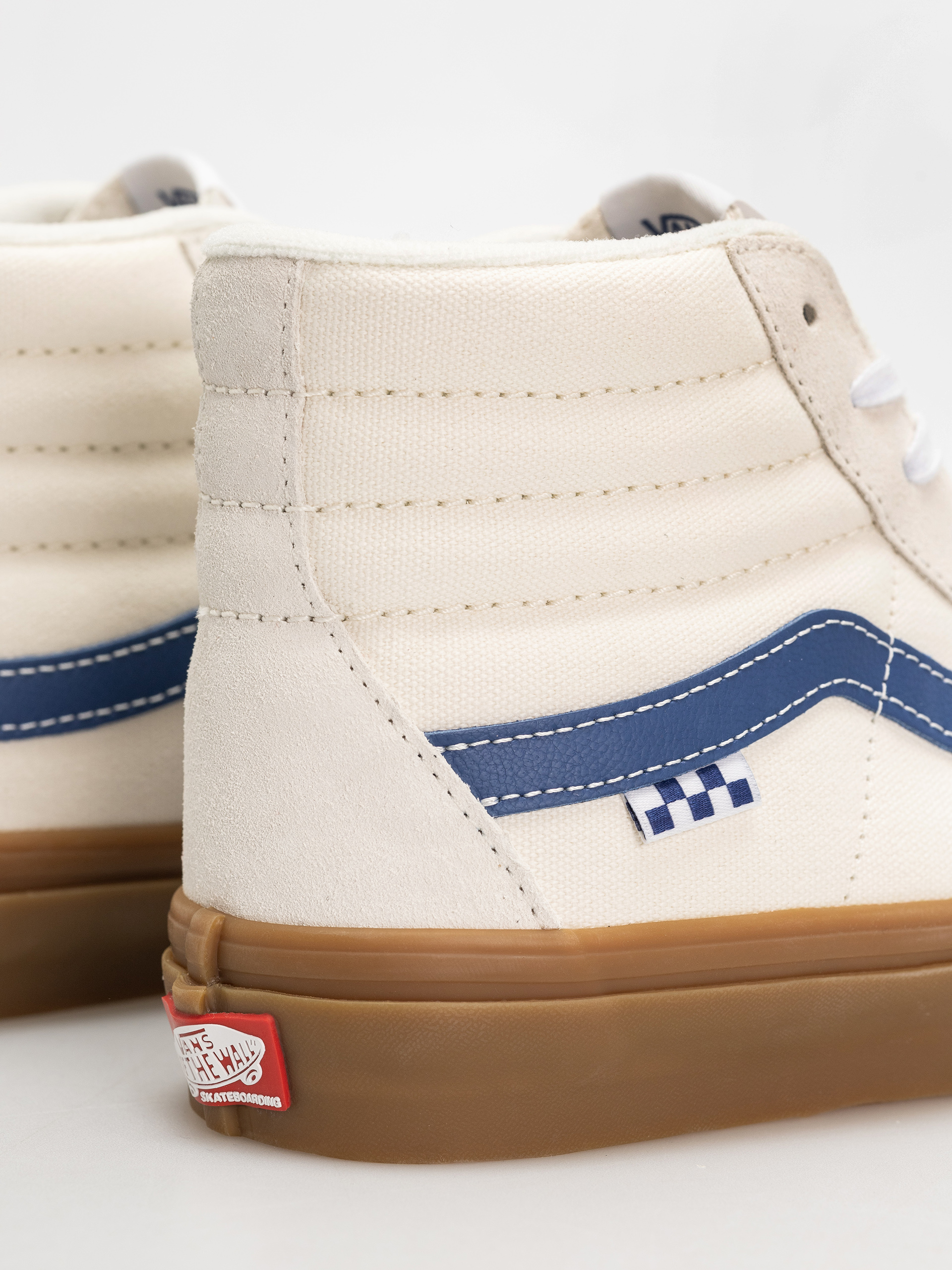 Vans Skate Sk8 Hi Cipők (marshmallow/blue/gum)