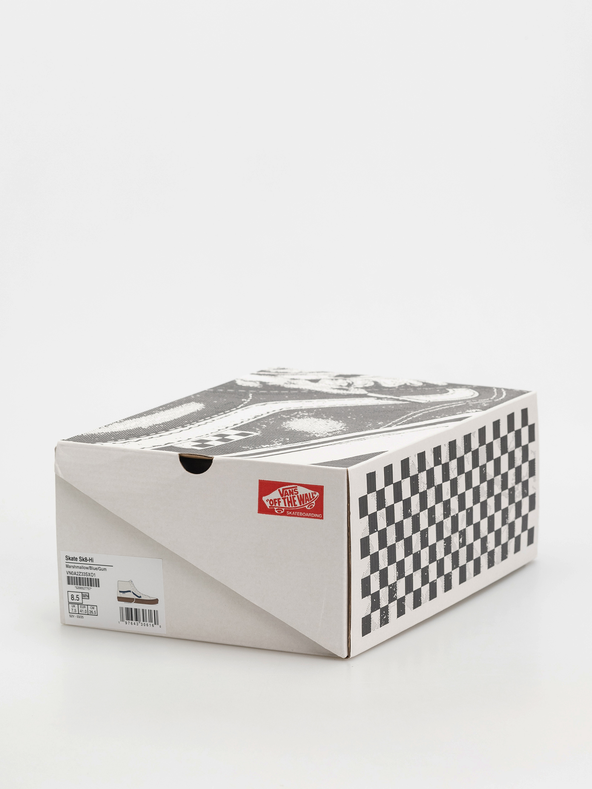 Vans Skate Sk8 Hi Cipők (marshmallow/blue/gum)