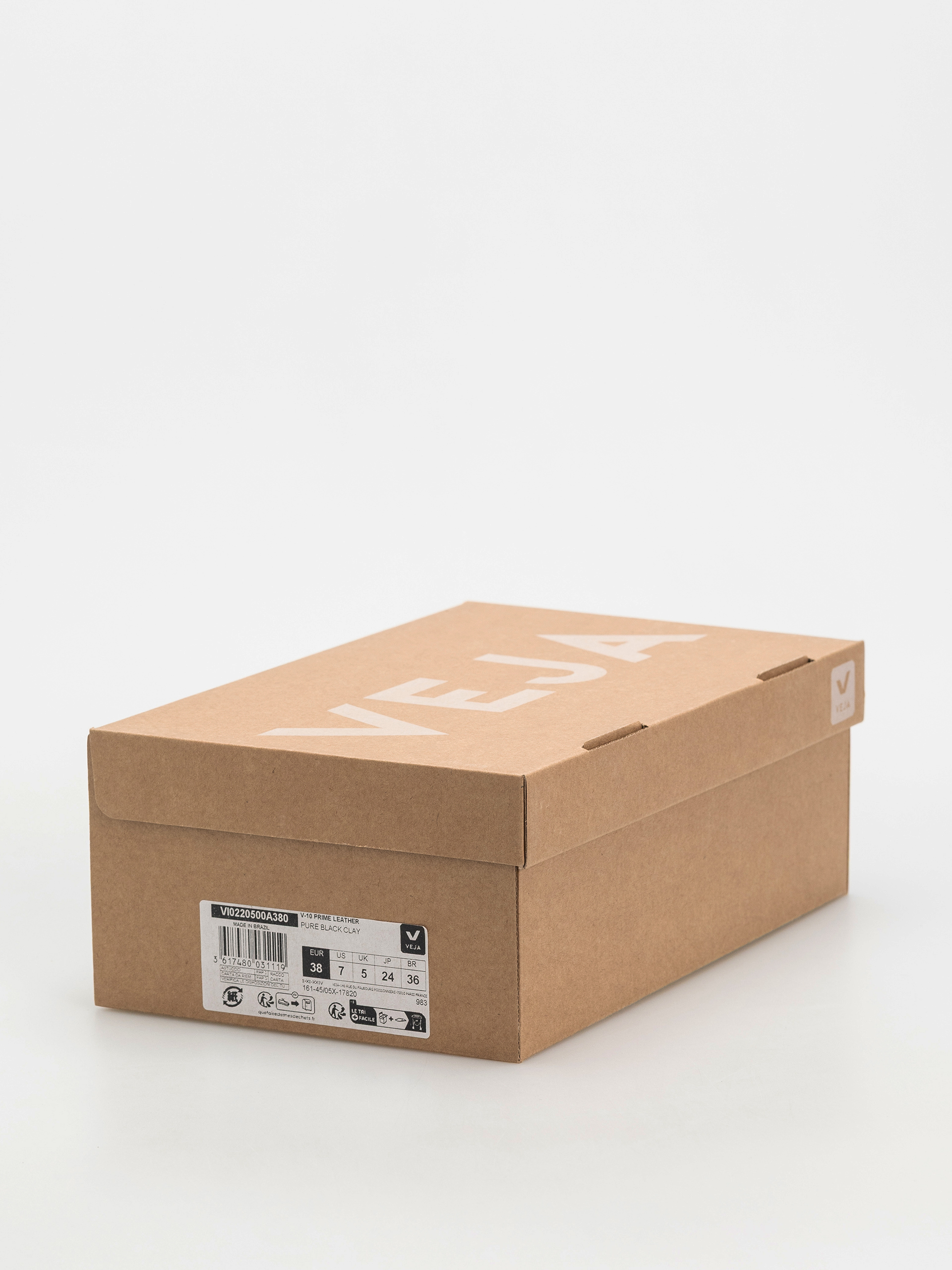 Veja V-10 Cipők Wmn (pure black clay)
