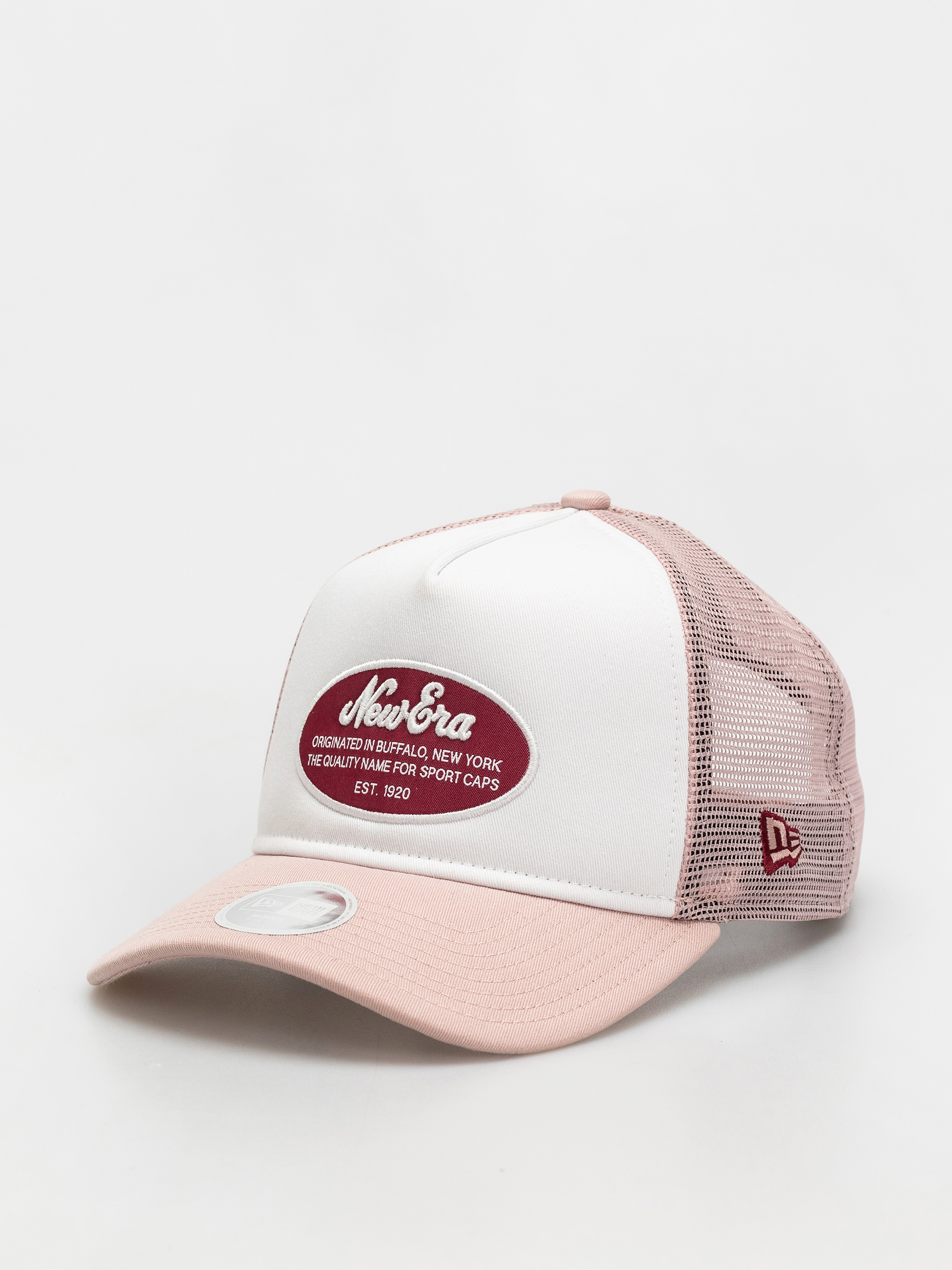Baseball sapka New Era Oval Patch Trucker Wmn (pink/white)
