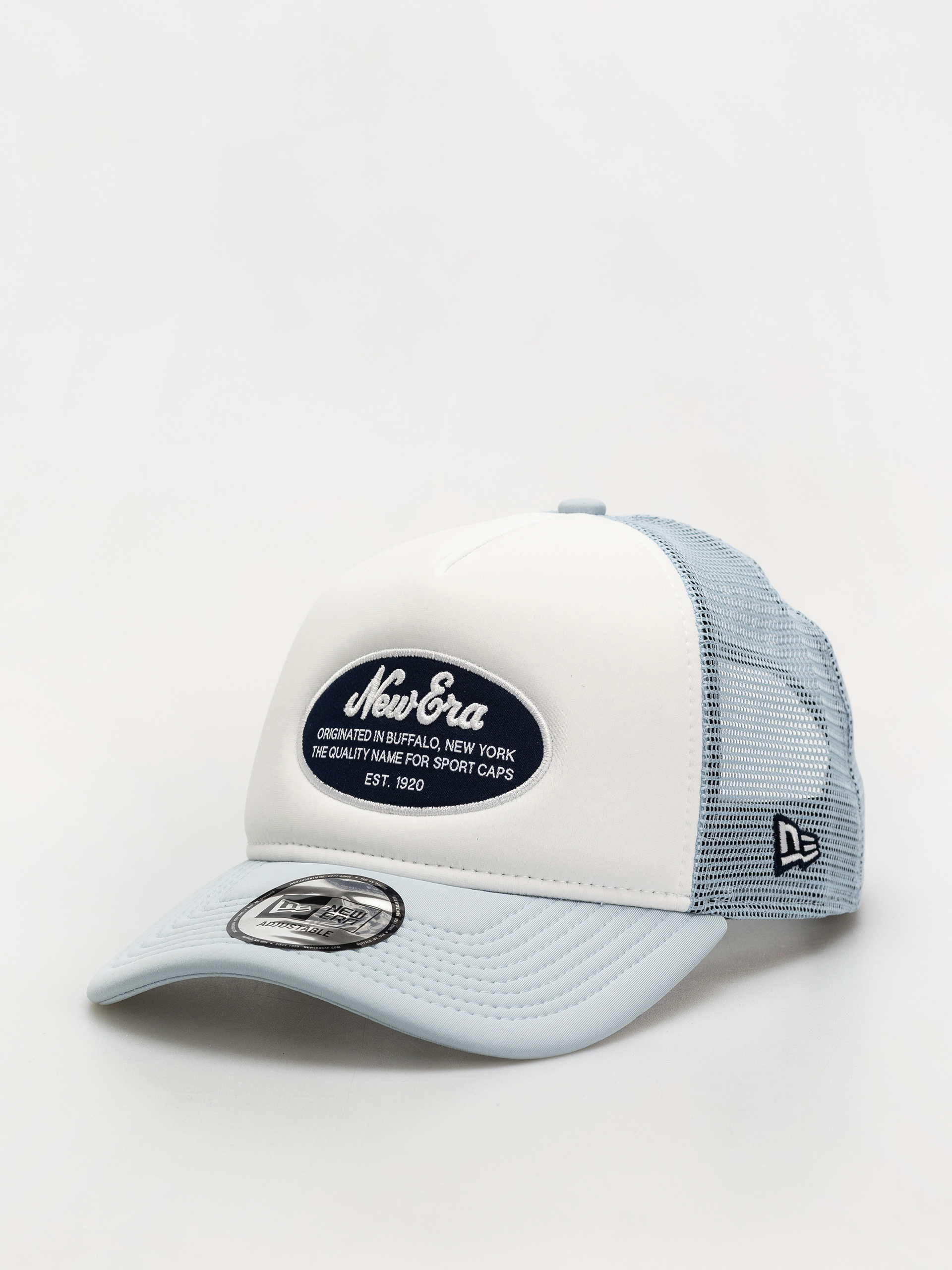 Baseball sapka New Era Oval Foam Patch Trucker (white/violet)