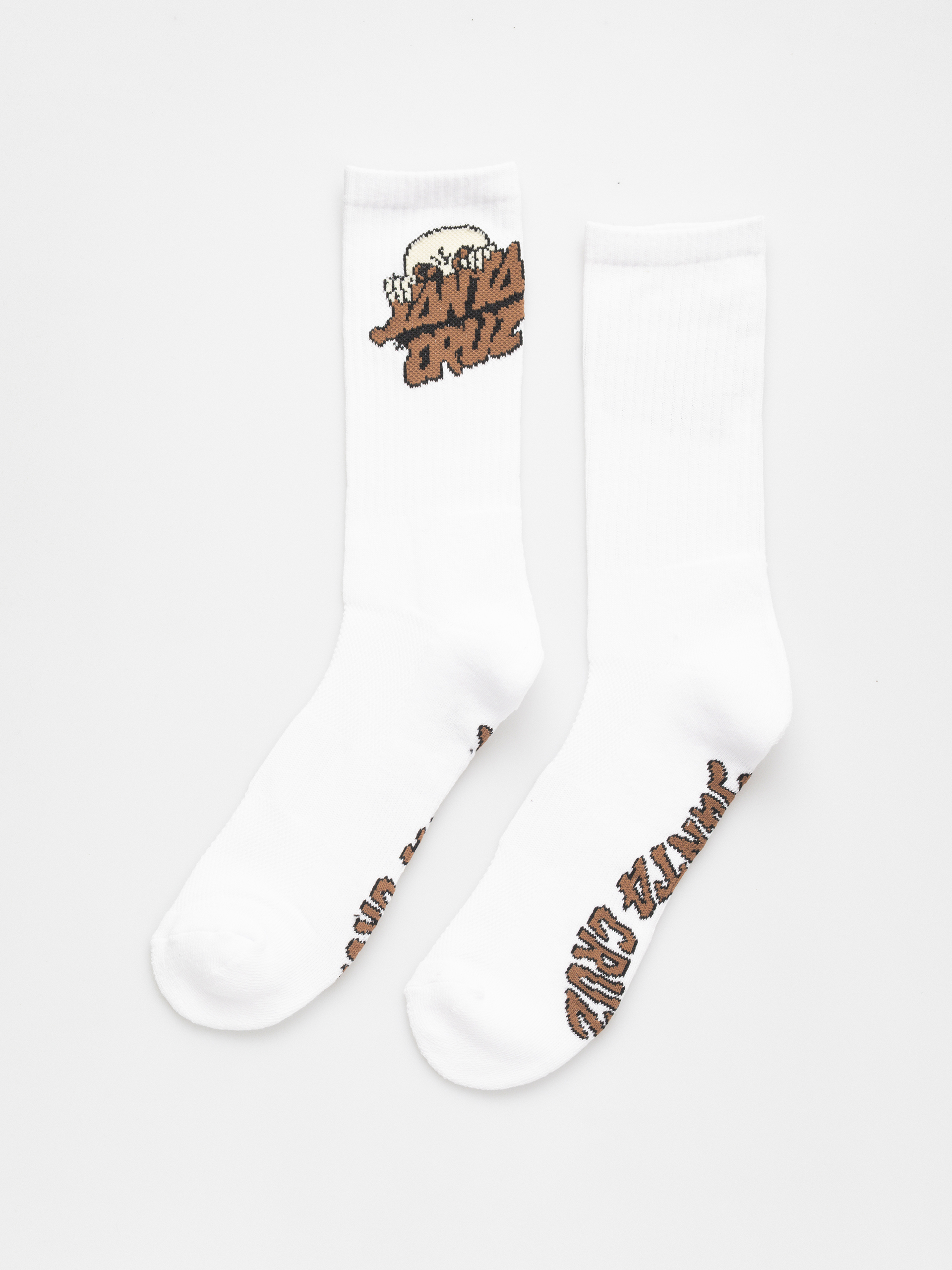 Santa Cruz Knibbs Alien Stacked Strip Zokni (white)