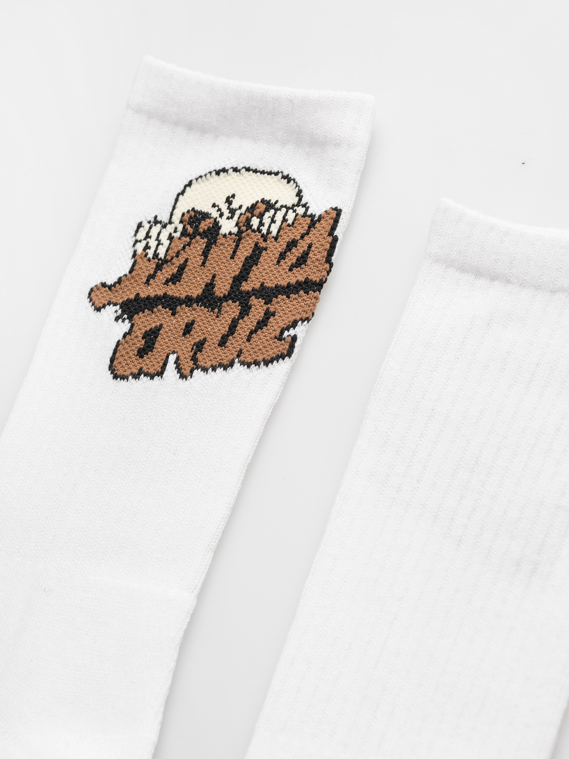 Santa Cruz Knibbs Alien Stacked Strip Zokni (white)