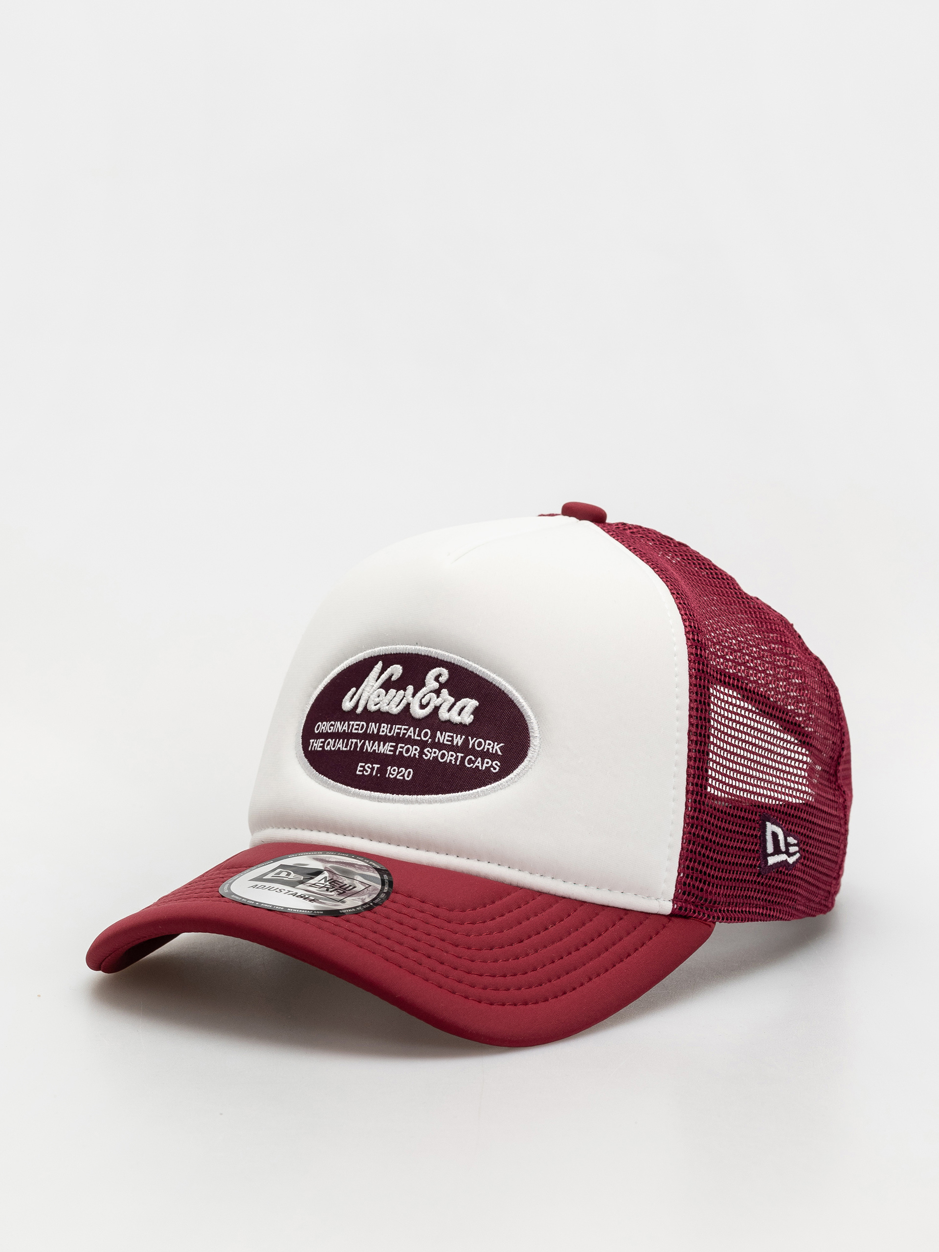 Baseball sapka New Era Oval Foam Patch Trucker (cherry/white)