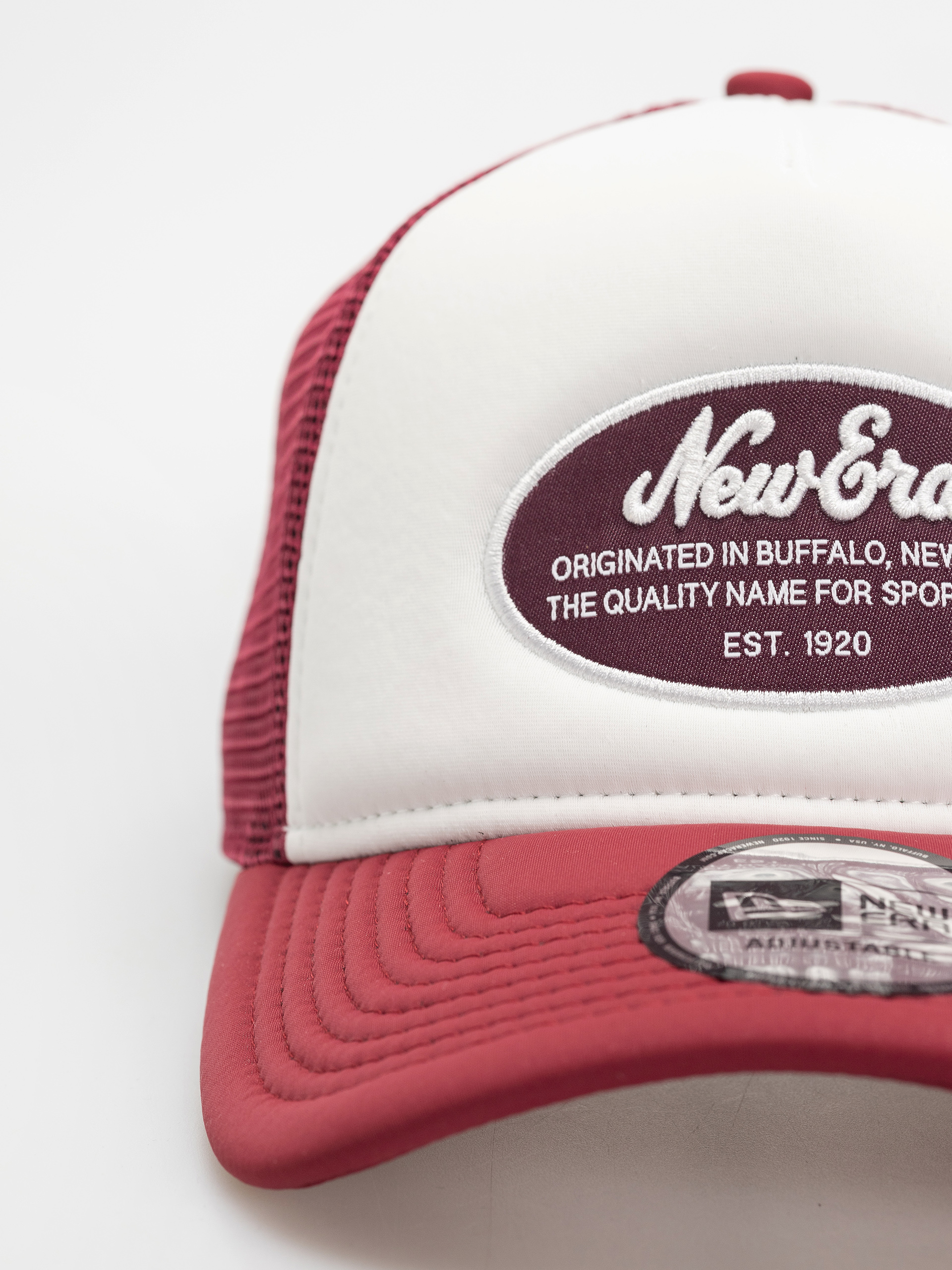 Baseball sapka New Era Oval Foam Patch Trucker (cherry/white)