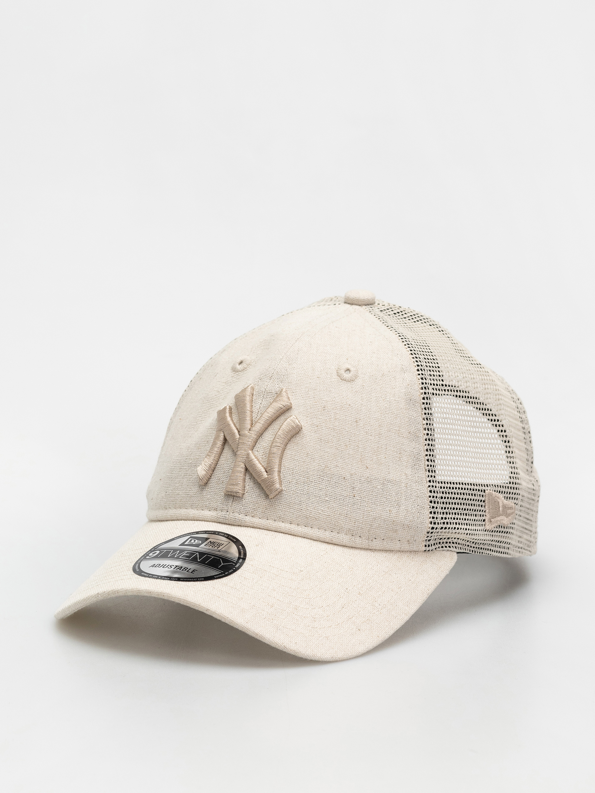 Baseball sapka New Era Linen 9Twenty Trucker New York Yankees (stone)