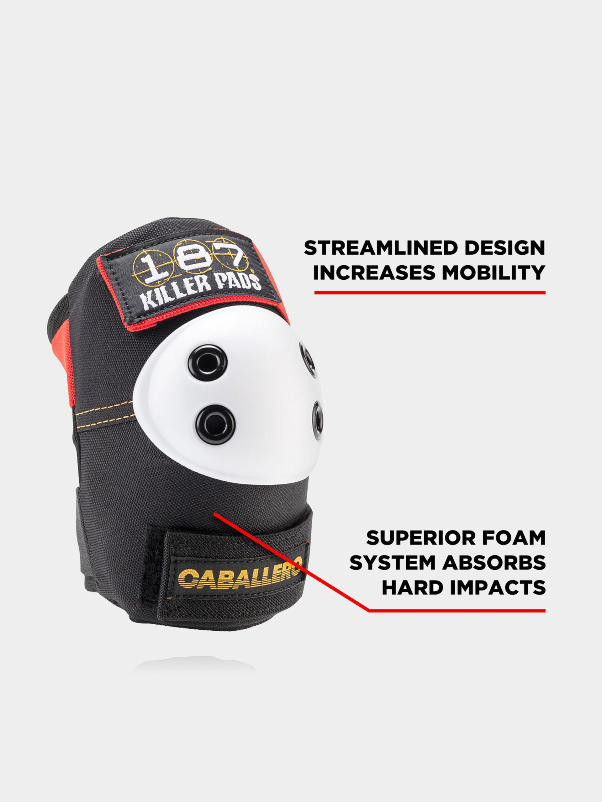 Védőfelszerelés 187 Killer Pads Adult Six Pack Set Caballero (black/red/gold)
