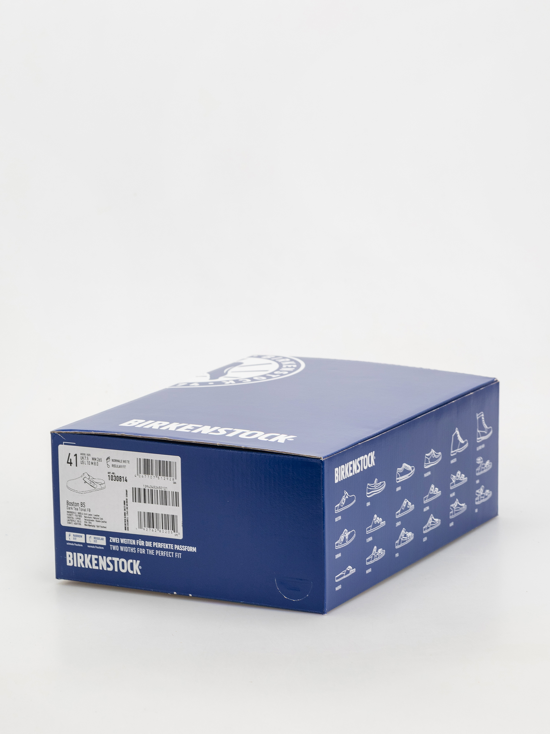 Birkenstock Boston SFB Suede Leather Regular Flip-flop papucsok (dark tea)