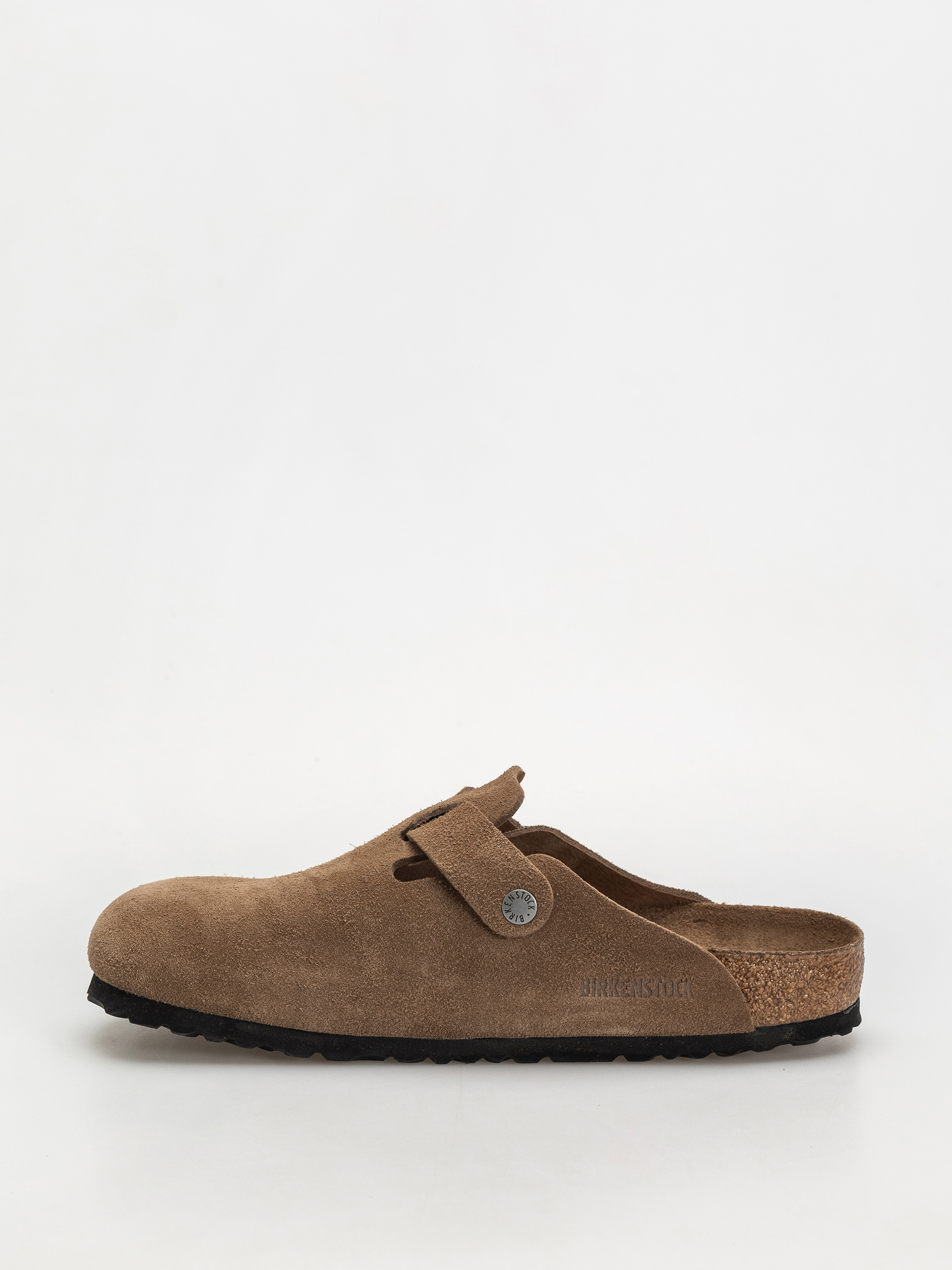 Birkenstock Boston SFB Suede Leather Regular Flip-flop papucsok (dark tea)