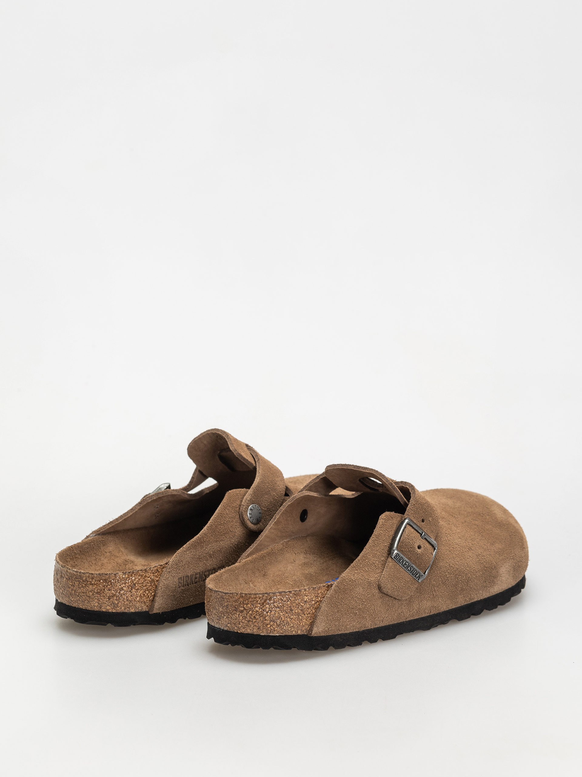 Birkenstock Boston SFB Suede Leather Regular Flip-flop papucsok (dark tea)