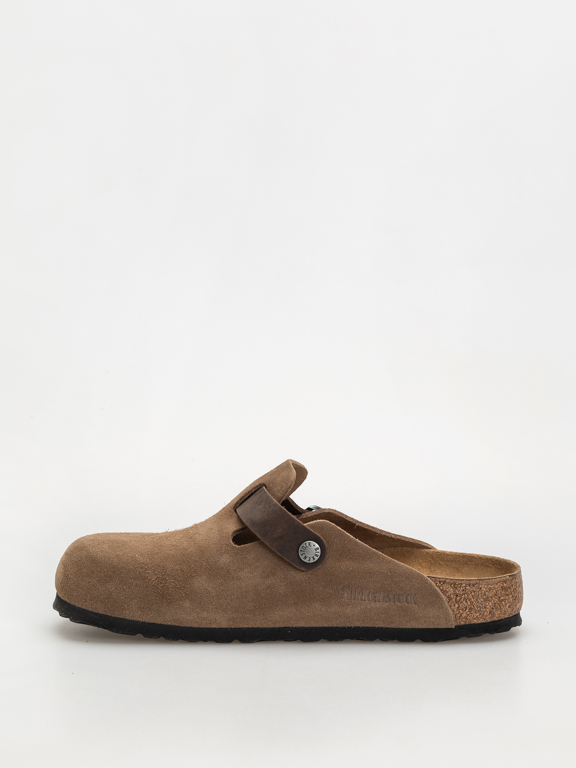 Birkenstock Boston Suede & Oiled Leather Regular Flip-flop papucsok (dark tea)