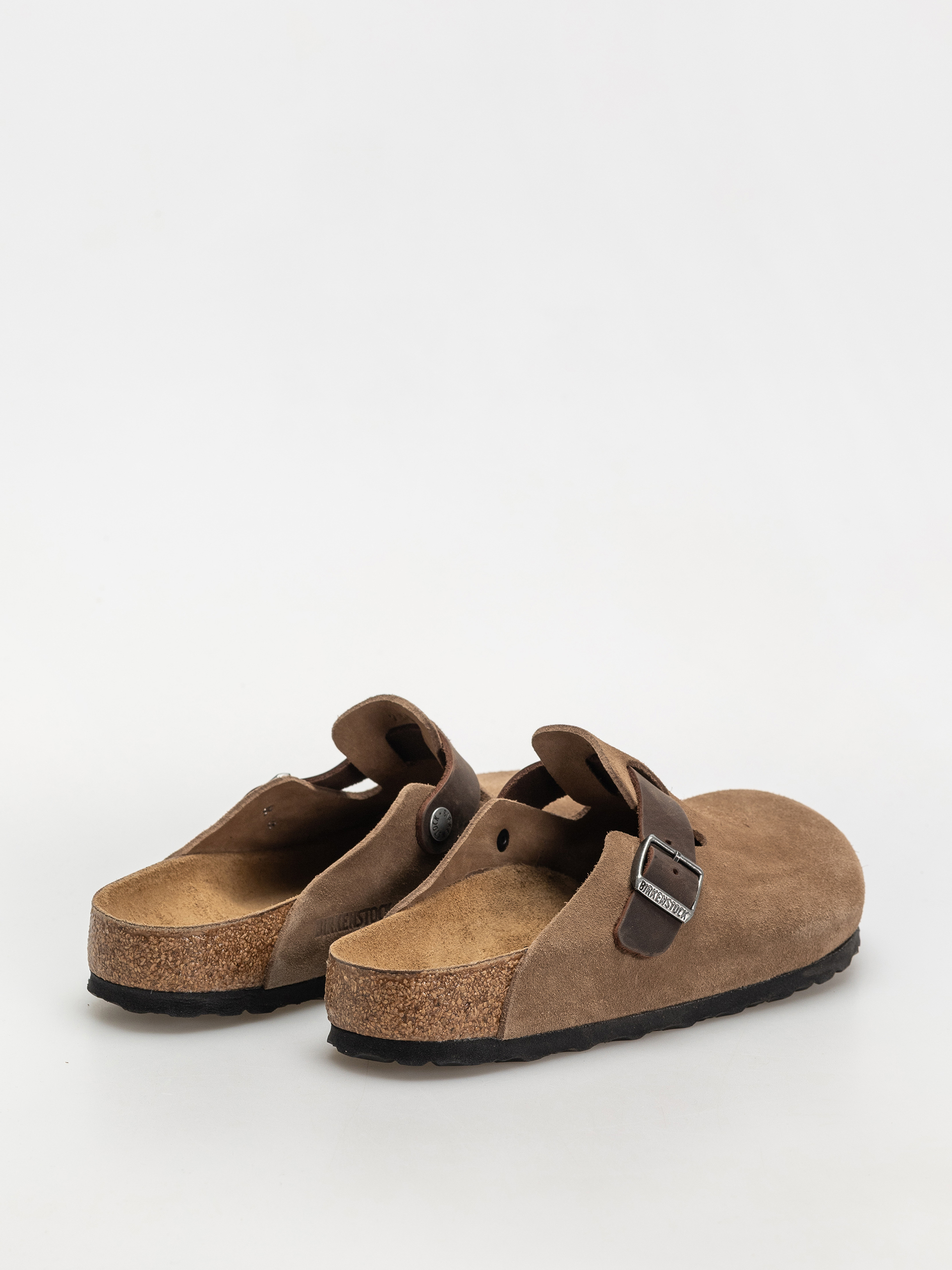 Birkenstock Boston Suede & Oiled Leather Regular Flip-flop papucsok (dark tea)