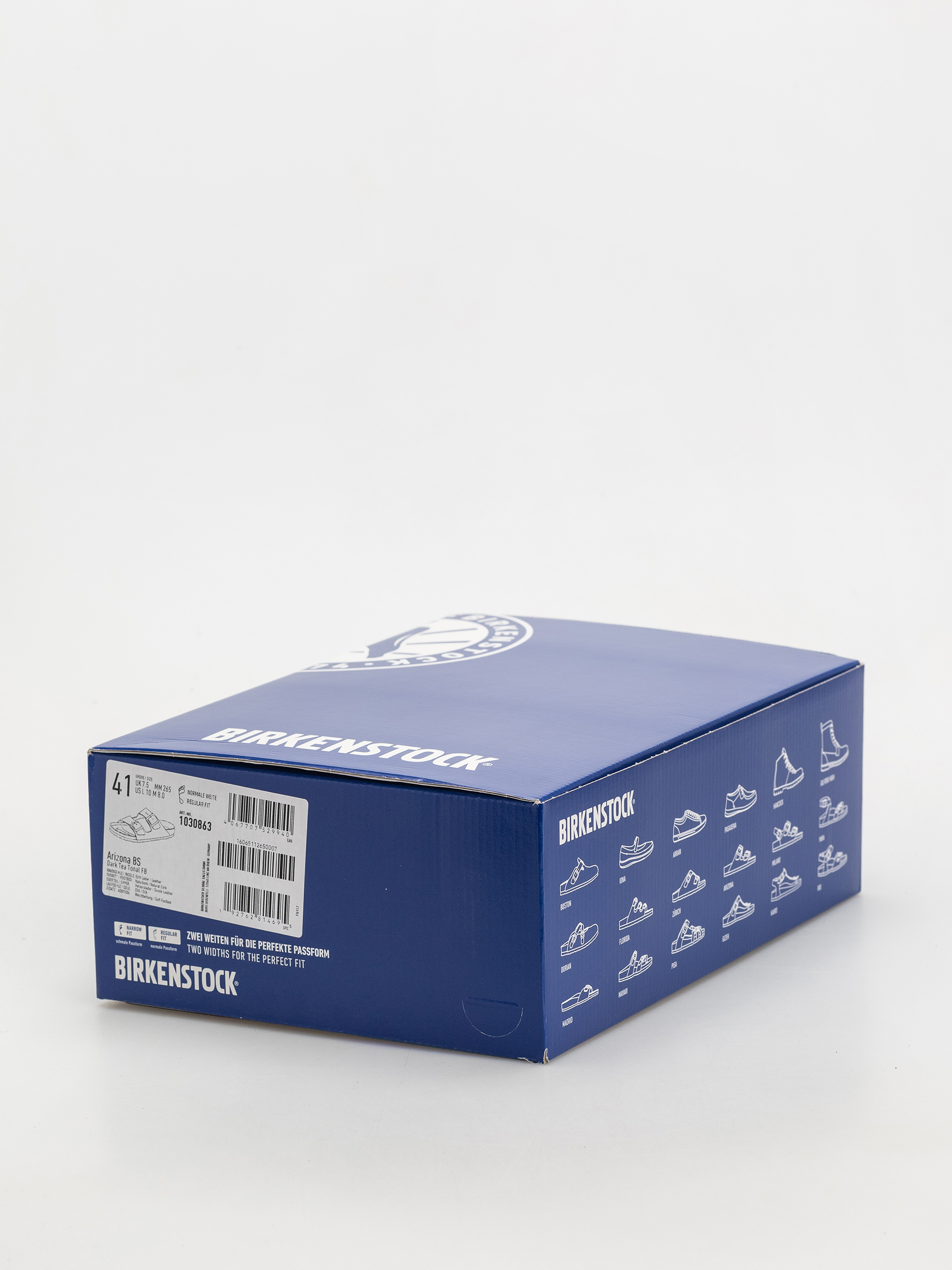 Birkenstock Arizona Suede Leather Regular Flip-flop papucsok (dark tea)