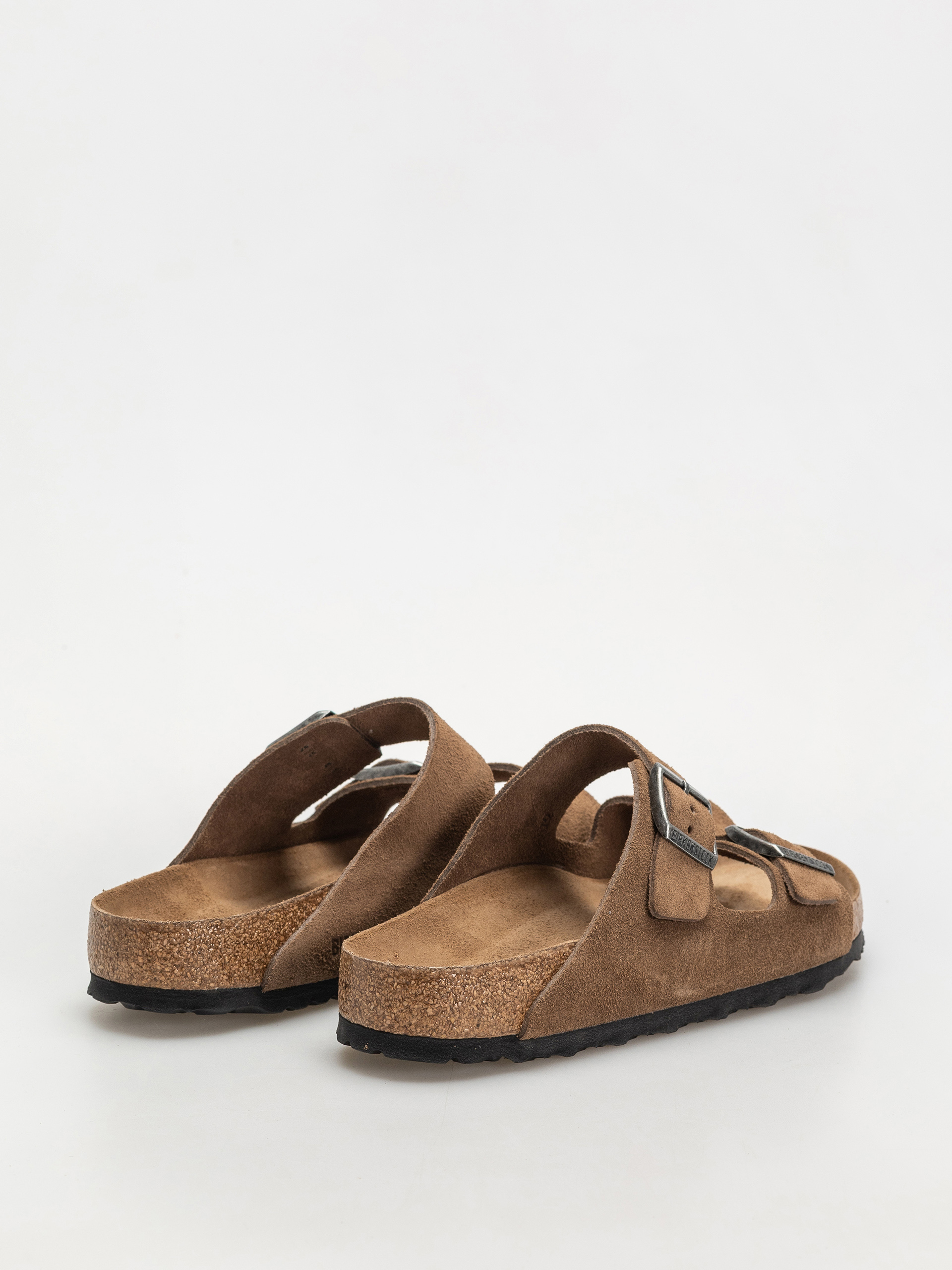 Birkenstock Arizona Suede Leather Regular Flip-flop papucsok (dark tea)