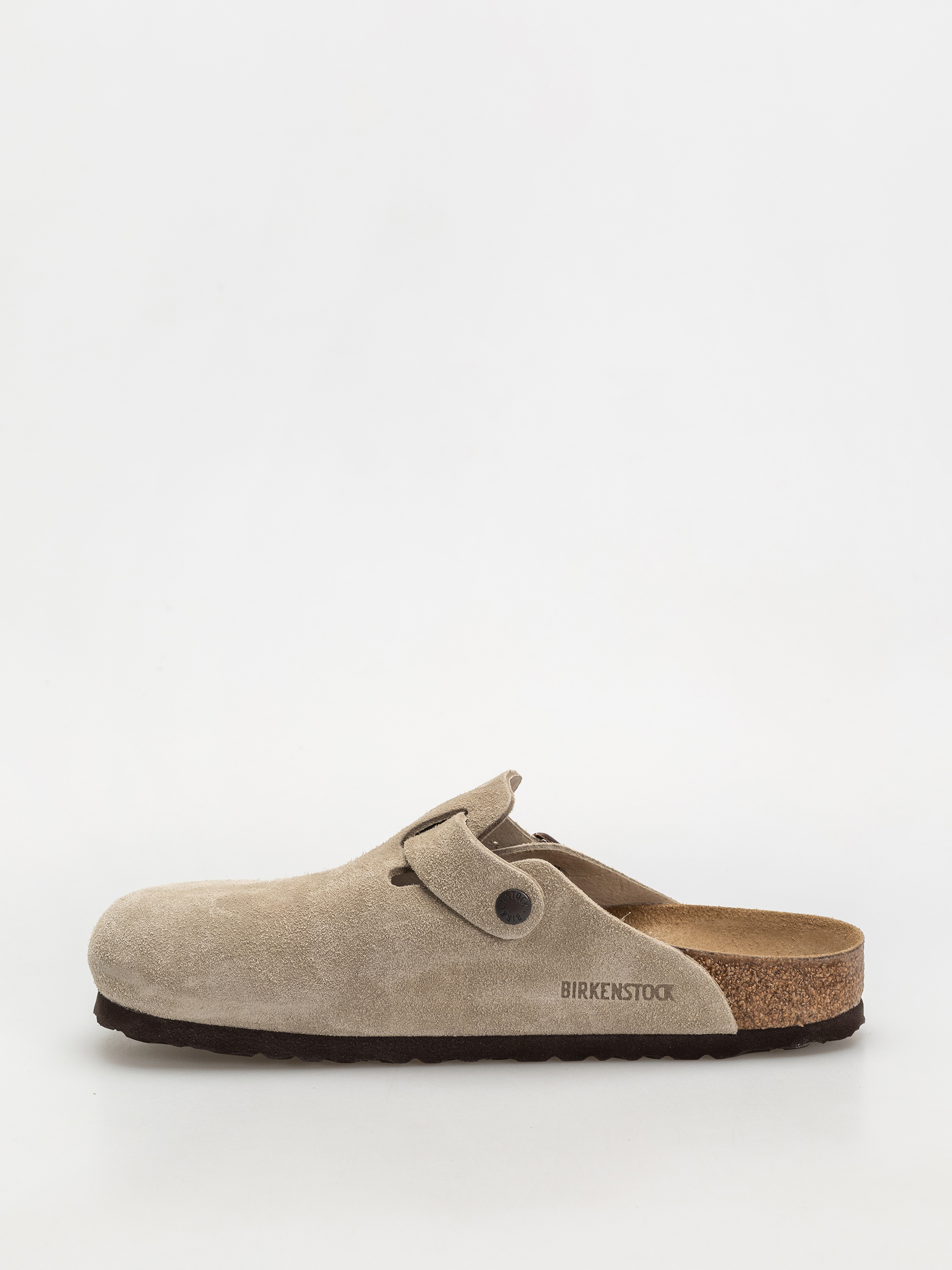 Flip-flop papucsok Birkenstock Boston Suede Leather Regular (taupe)