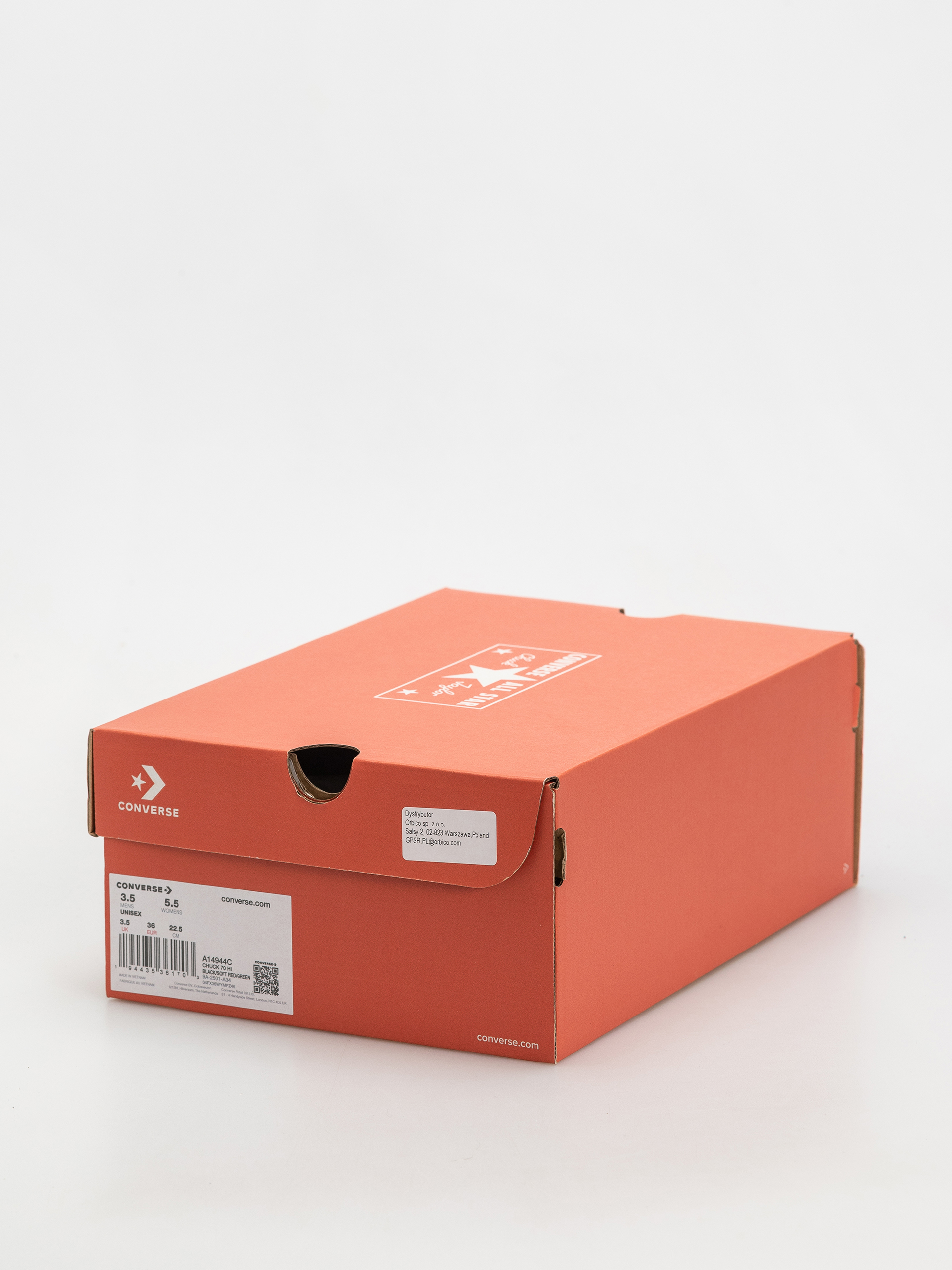 Converse Chuck 70 Hi Tornacipők (black/soft red/green)