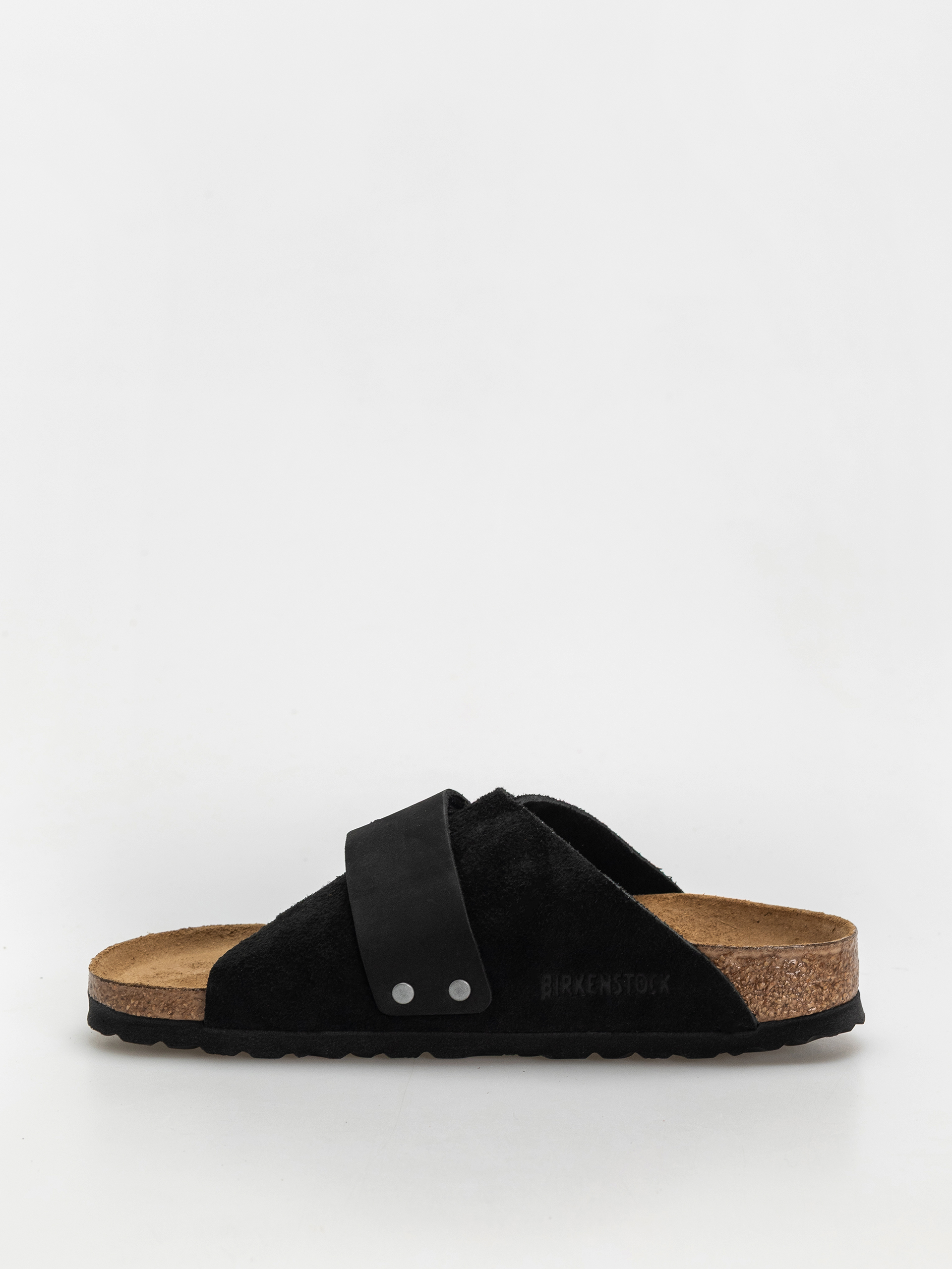 Birkenstock Kyoto Nubuck Suede Leather Narrow Wmn Flip-flop papucsok (black)