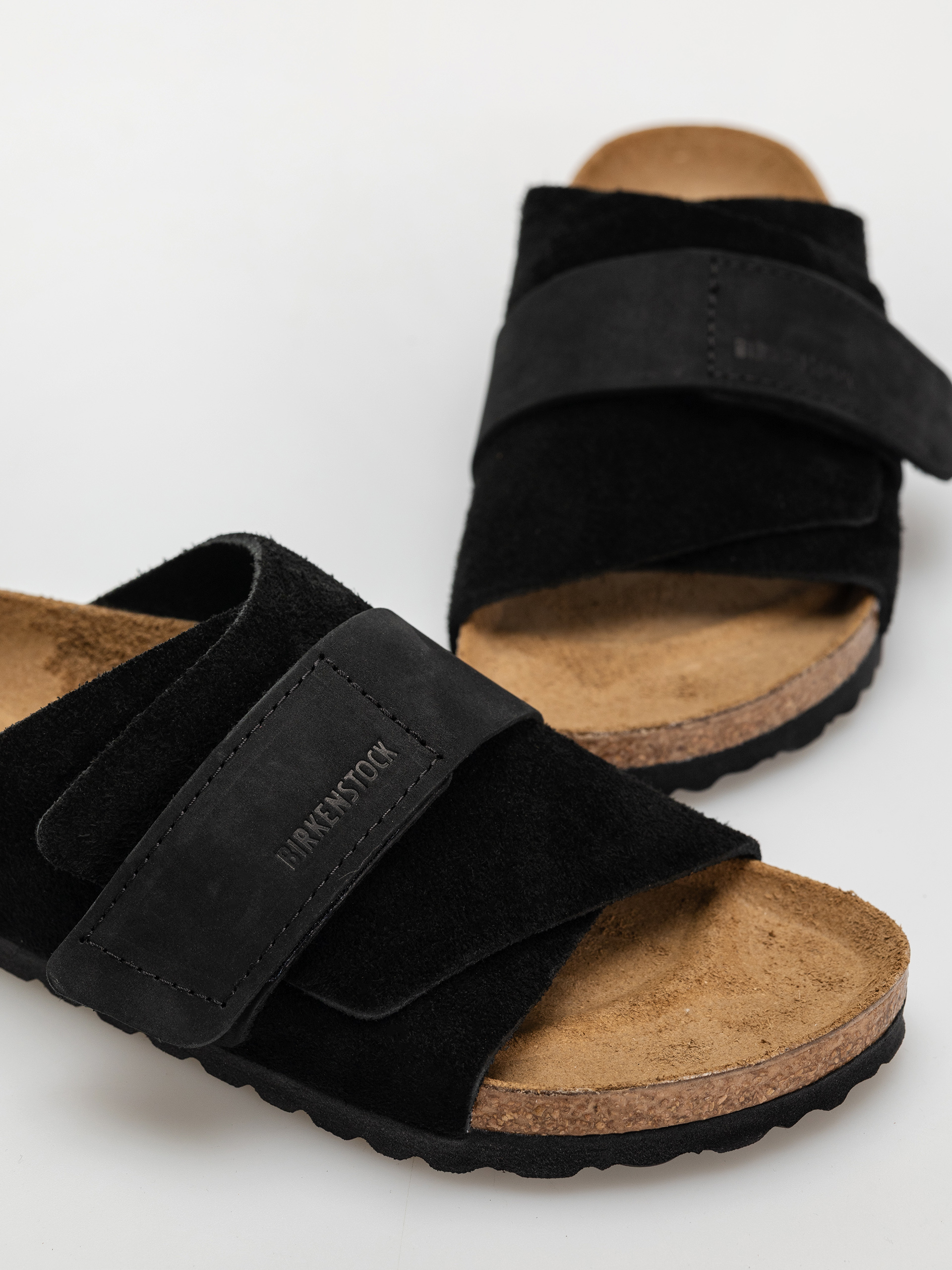Birkenstock Kyoto Nubuck Suede Leather Narrow Wmn Flip-flop papucsok (black)