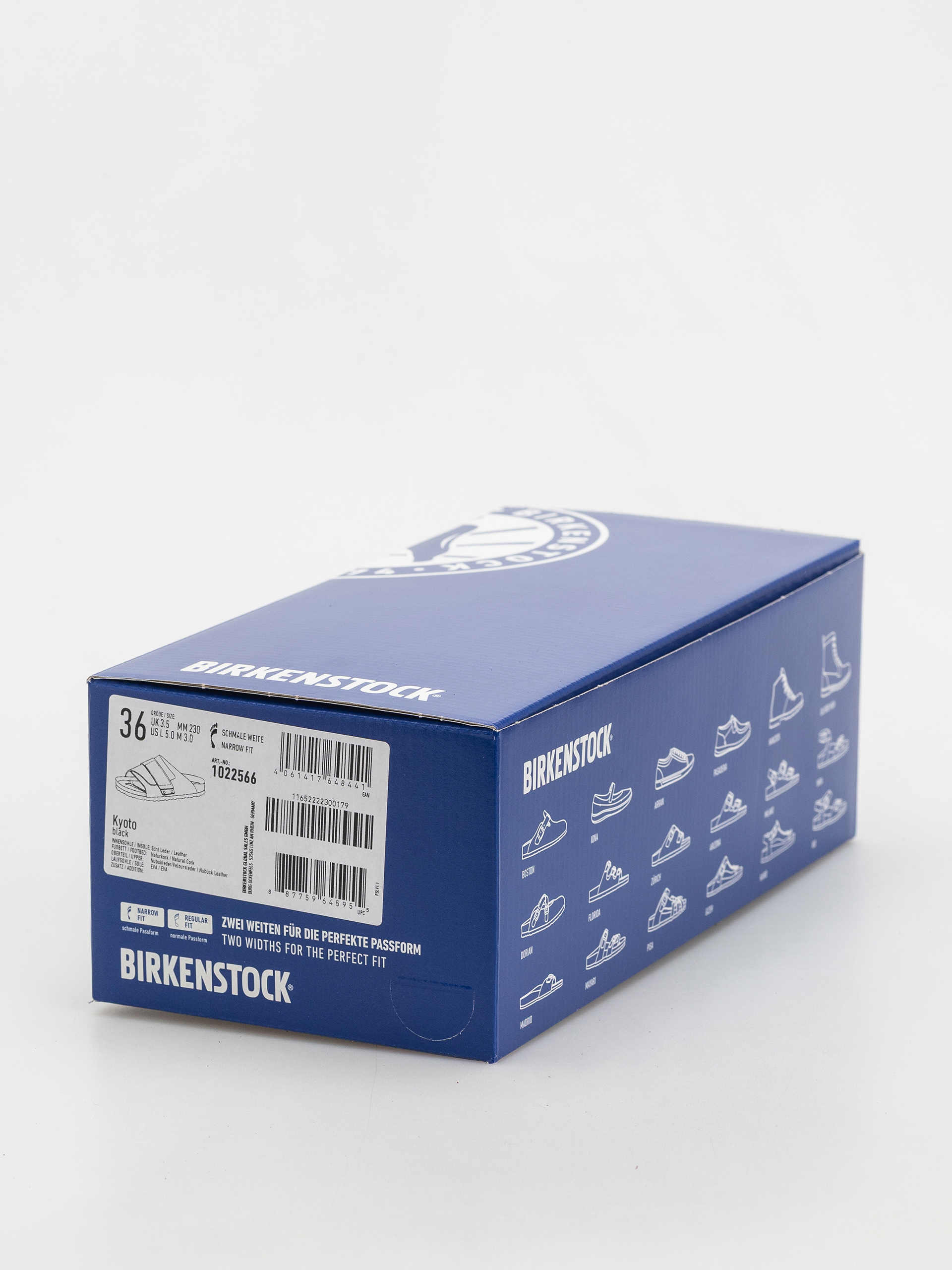 Birkenstock Kyoto Nubuck Suede Leather Narrow Wmn Flip-flop papucsok (black)