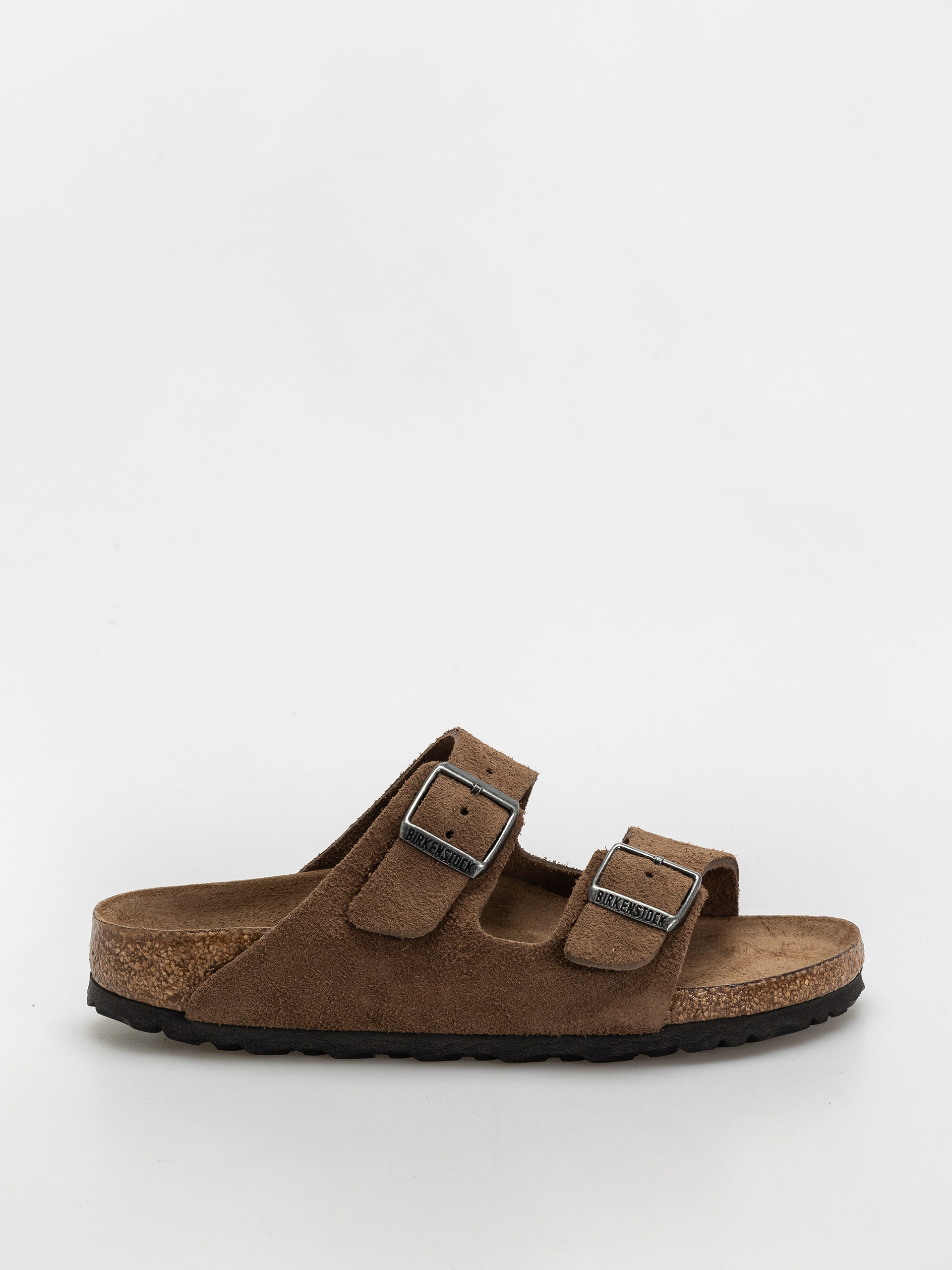 Birkenstock Arizona Suede Leather Narrow Wmn Flip-flop papucsok (dark tea)