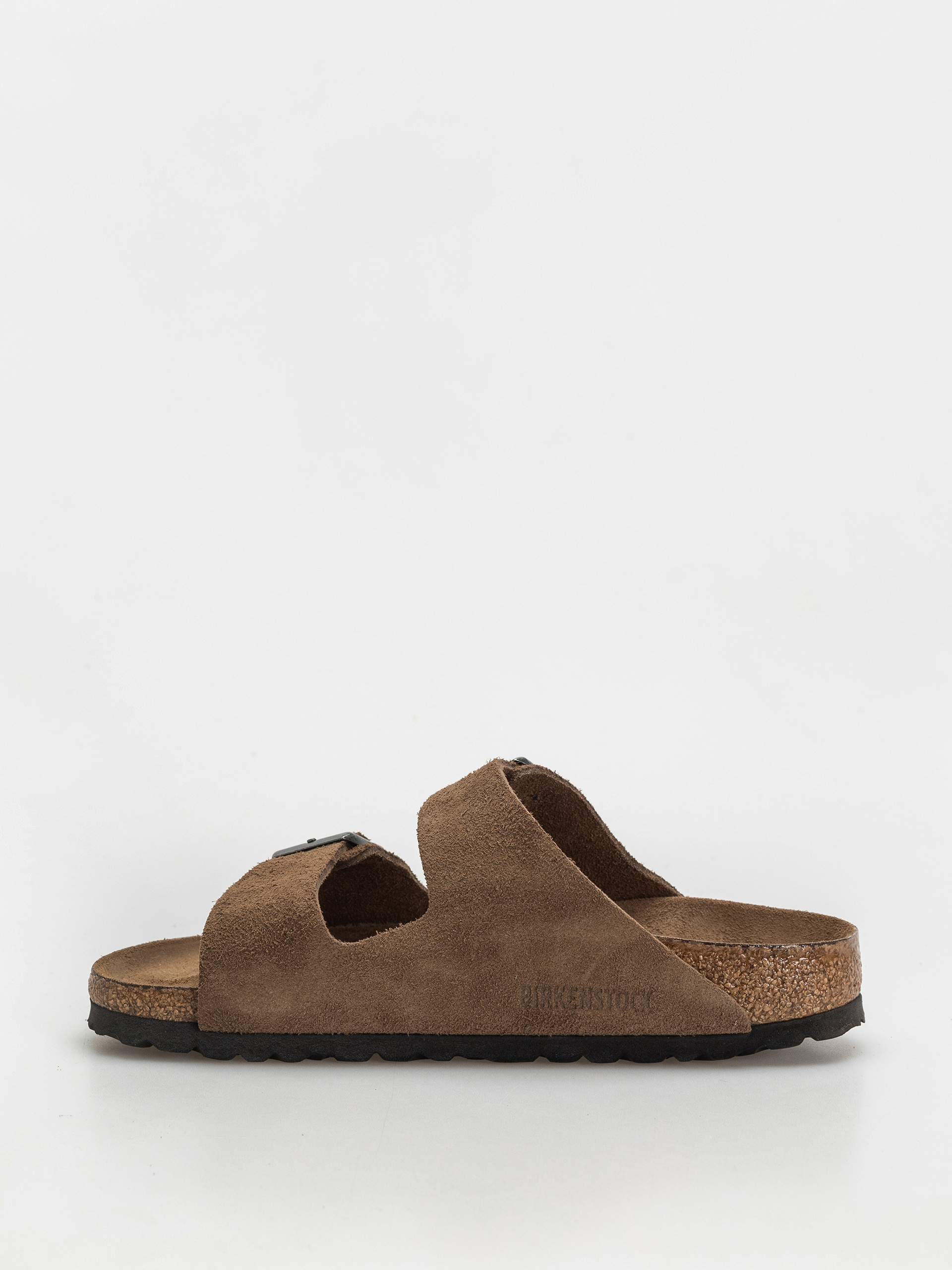 Birkenstock Arizona Suede Leather Narrow Wmn Flip-flop papucsok (dark tea)